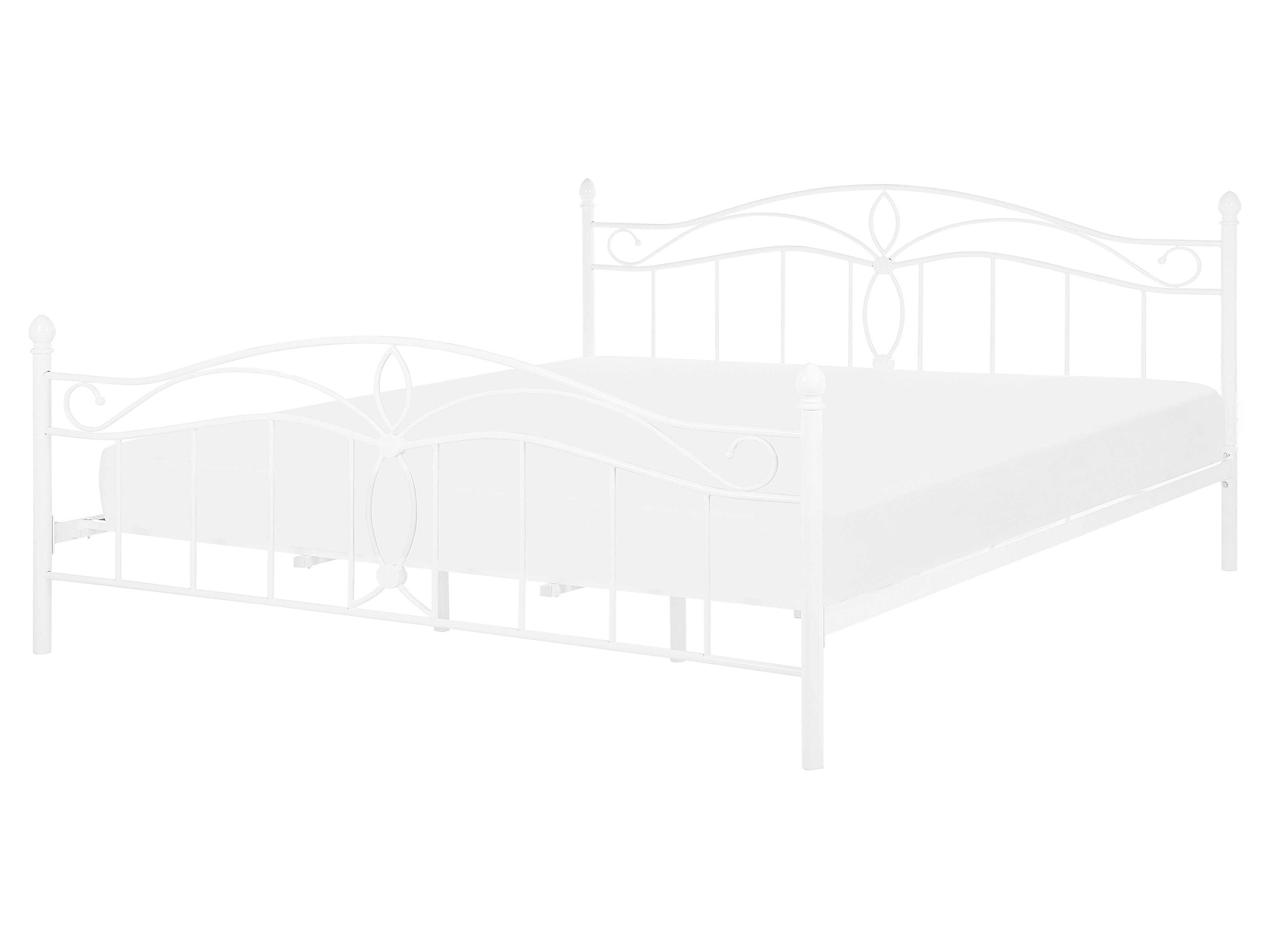 Bed Metal ANTLIA 160 x 200 cm (EU King Size) White