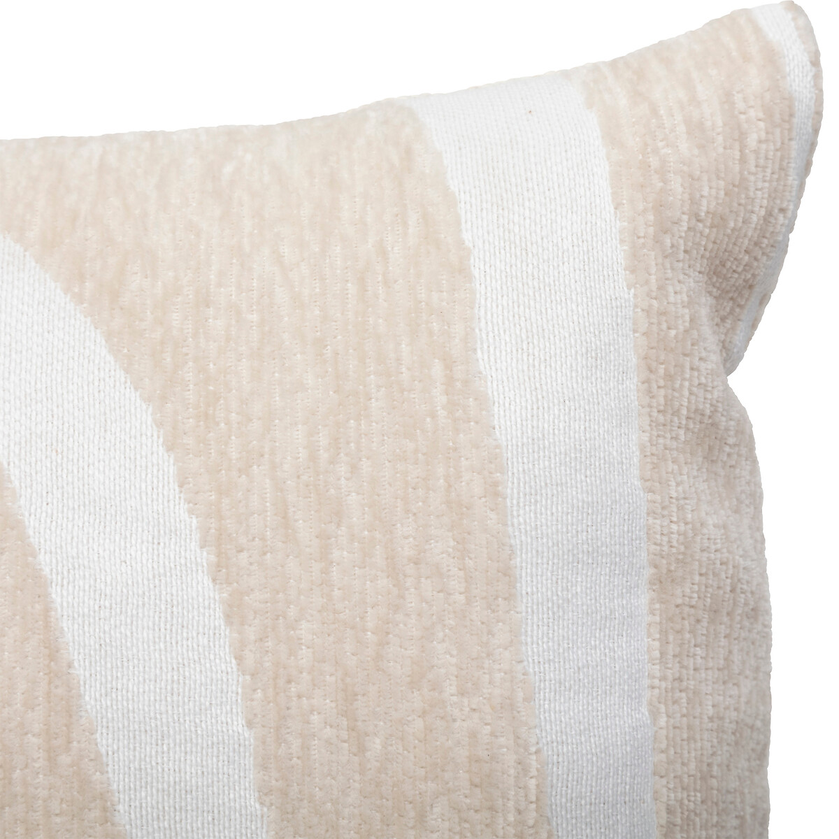Jacquard cushion "Madini" Beige linen, 30x50 cm