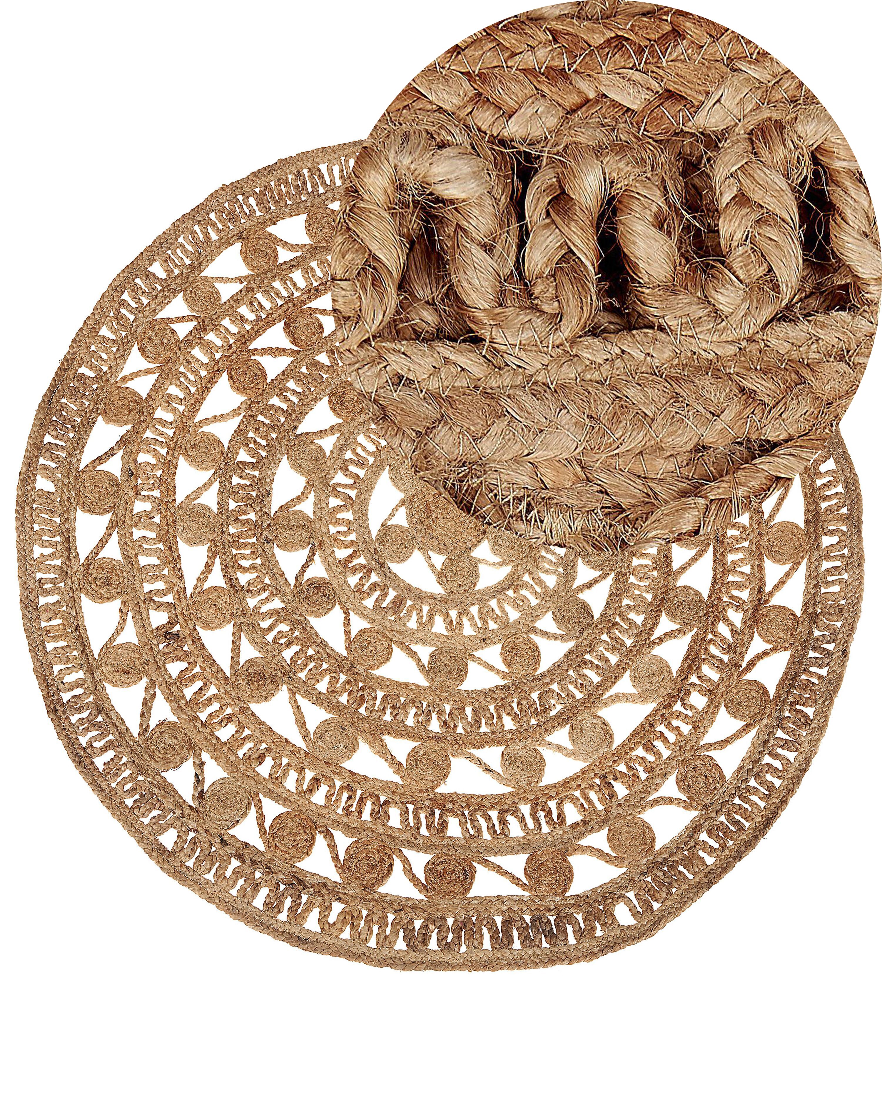Rug KERER Beige ø 140 cm Jute