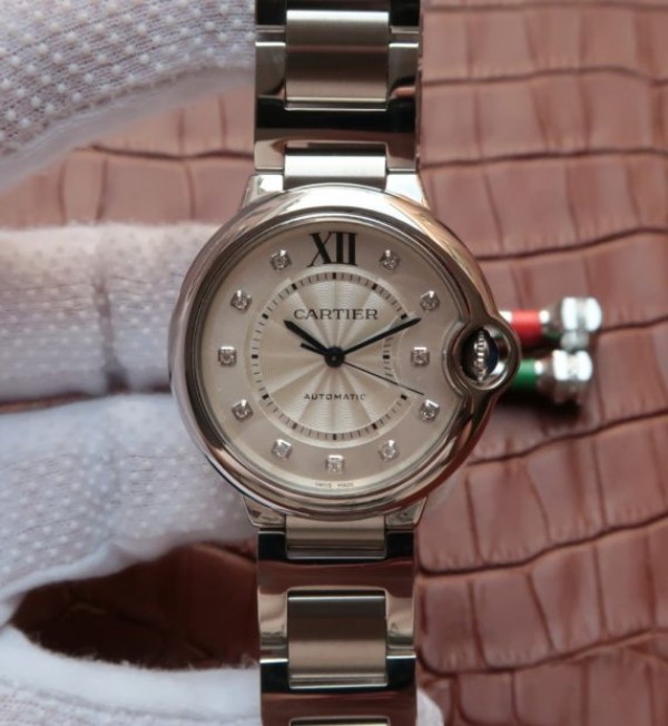 Replica Cartier JF Ballon Bleu 42mm White Textured Dial SS Bracelet MIYOTA9015 - Top club