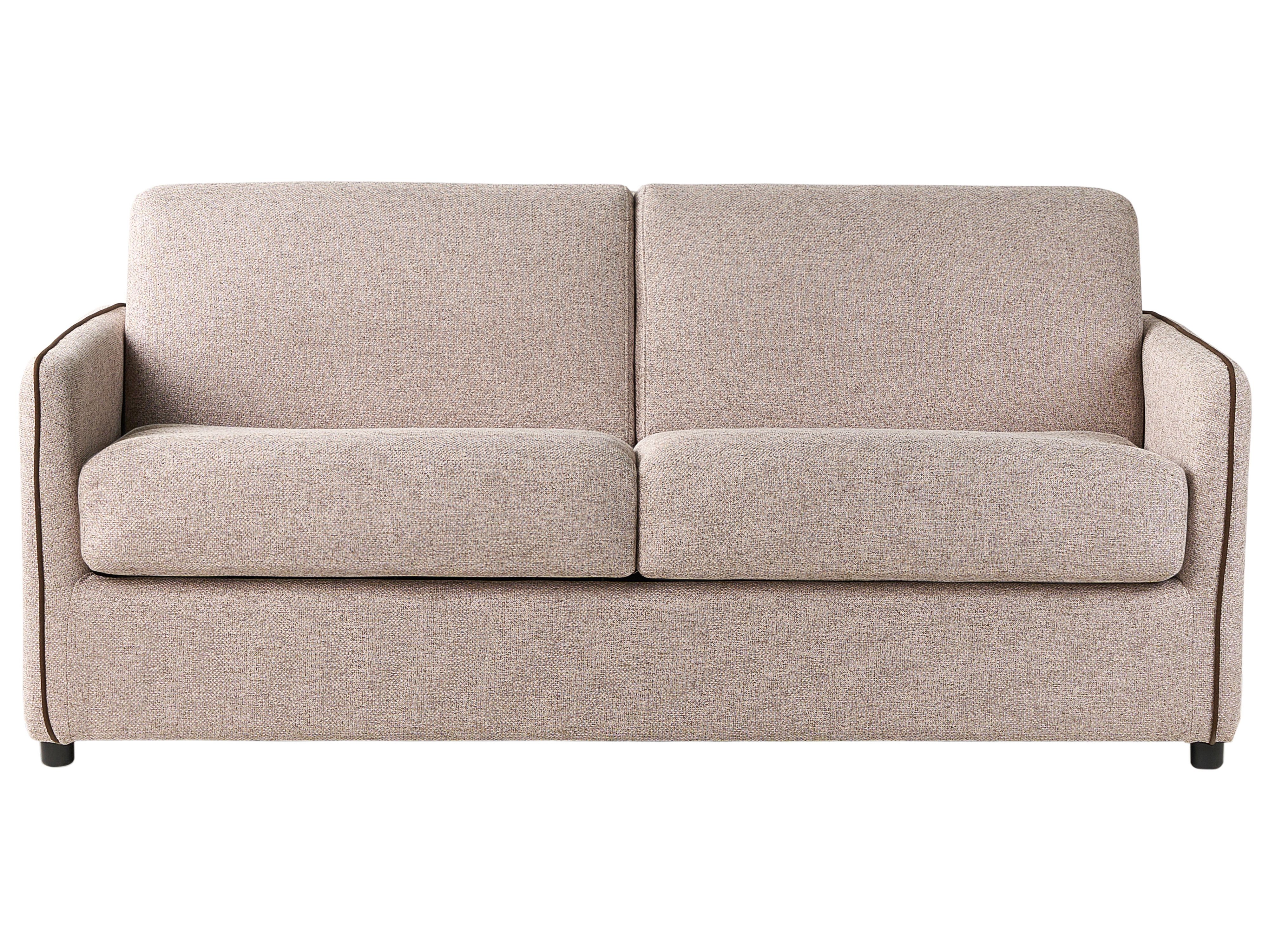 Sofa Bed 2 Seater ISHOJ Fabric Light Brown