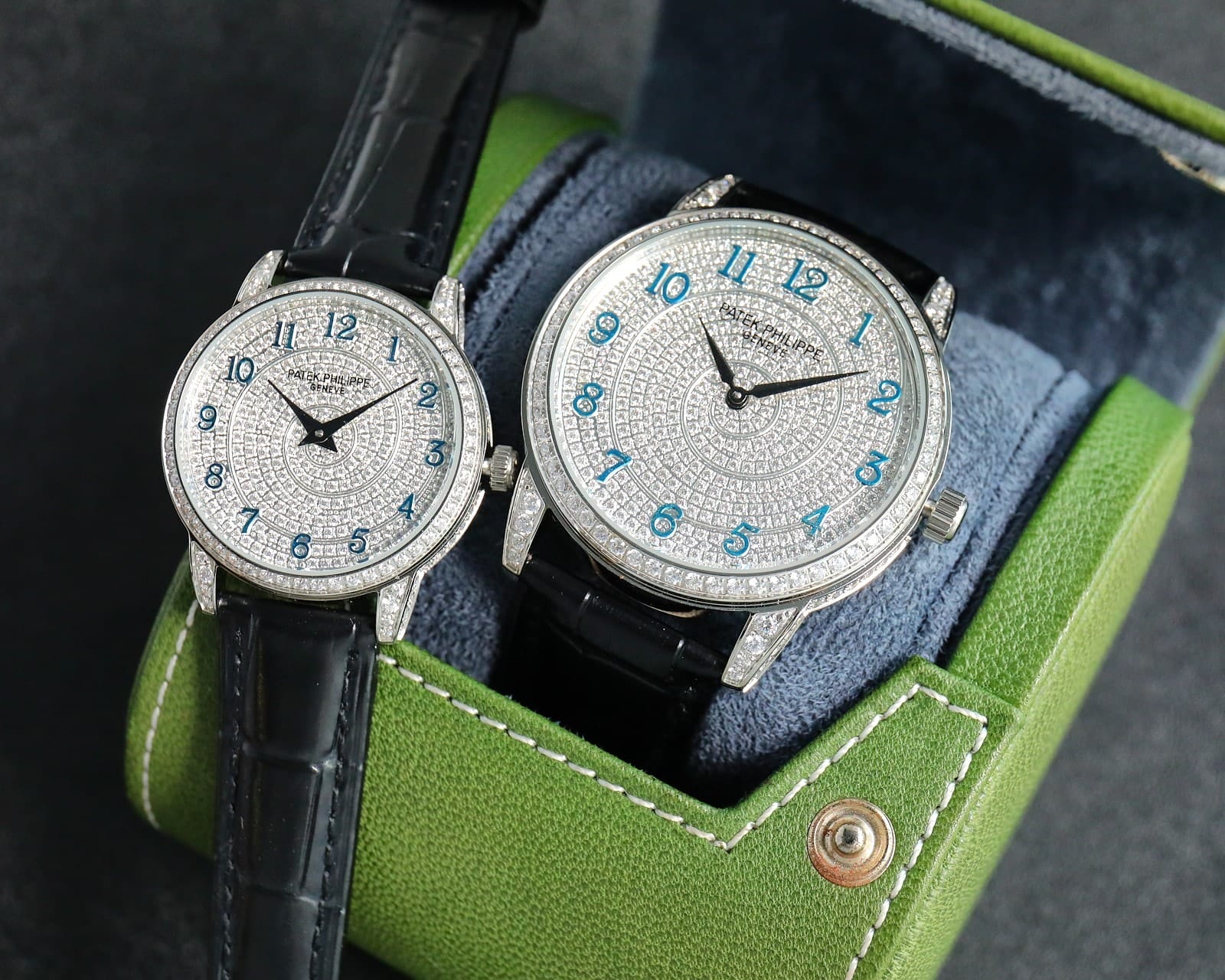 Fake Diamond Watch Patek Philippe Replica Calatrava Diamond Ribbon Joaillerie White Gold Diamond Dial 4978/400G-001 Quartz(1:1 replica) - Top club