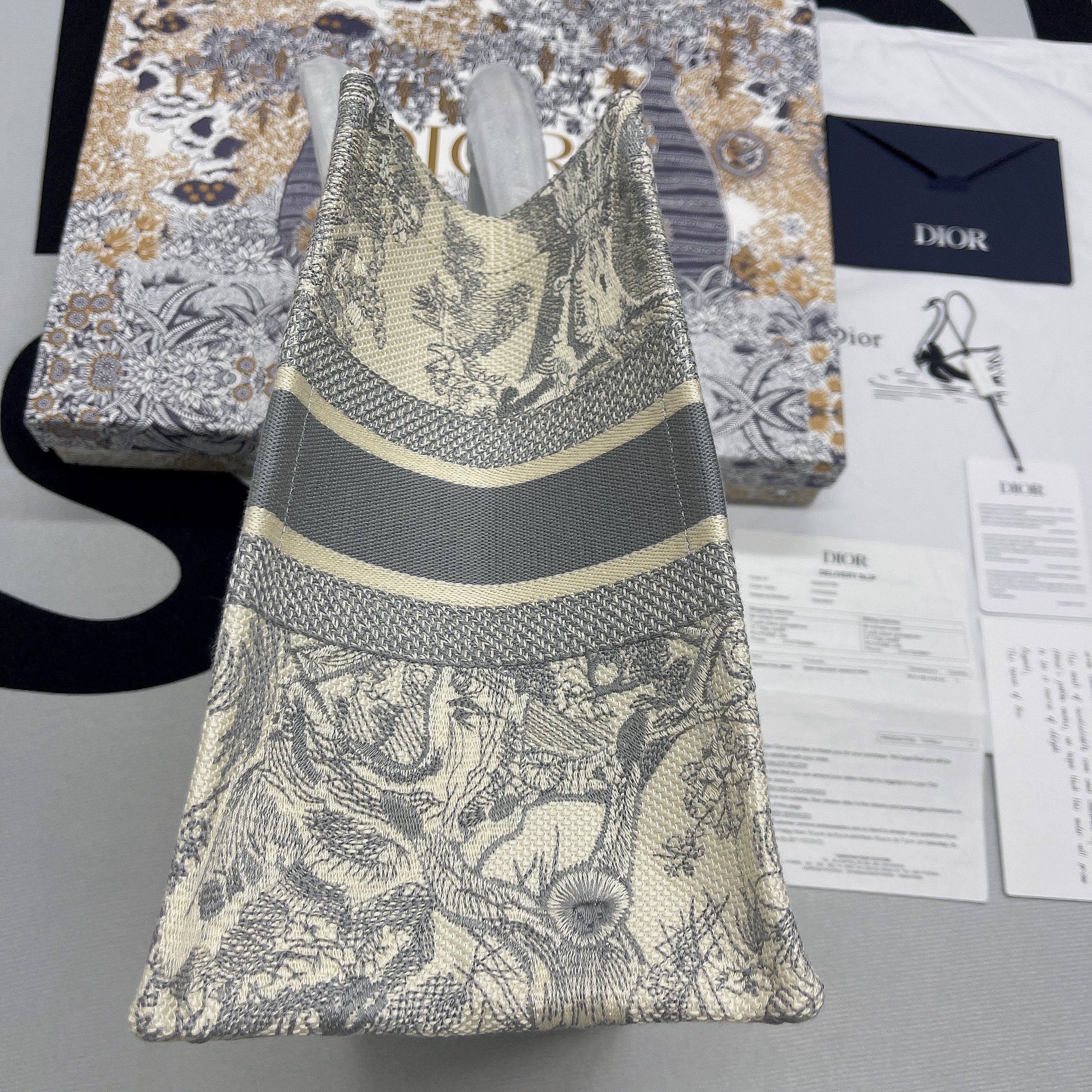Christian Dior Large Dior Book Tote Gray Multicolor, For Women, Women’s Handbags 16.5in/42cm CD1:1High-quality replica