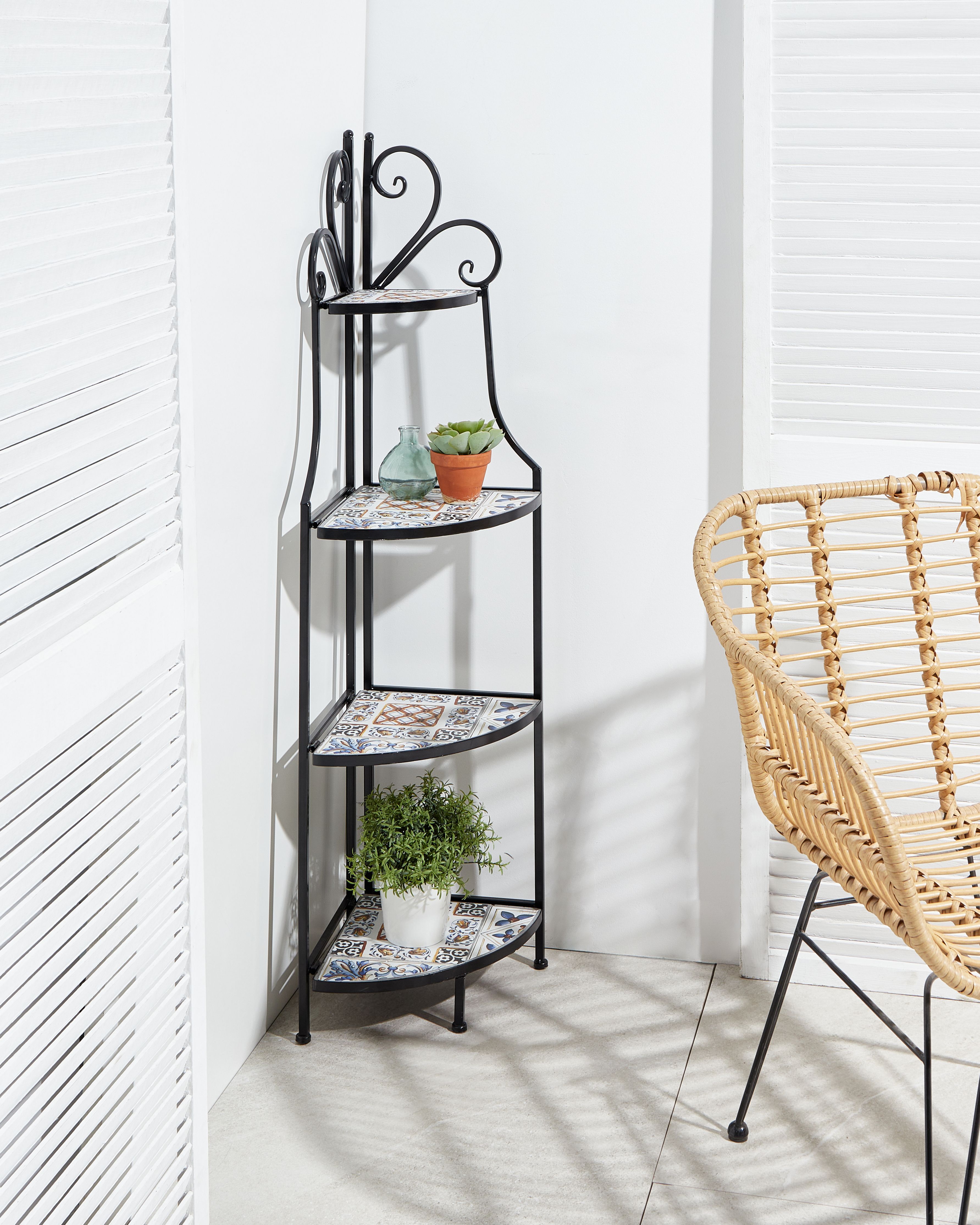 Shelving Unit FAVARA Metal 43 cm 32 cm Black