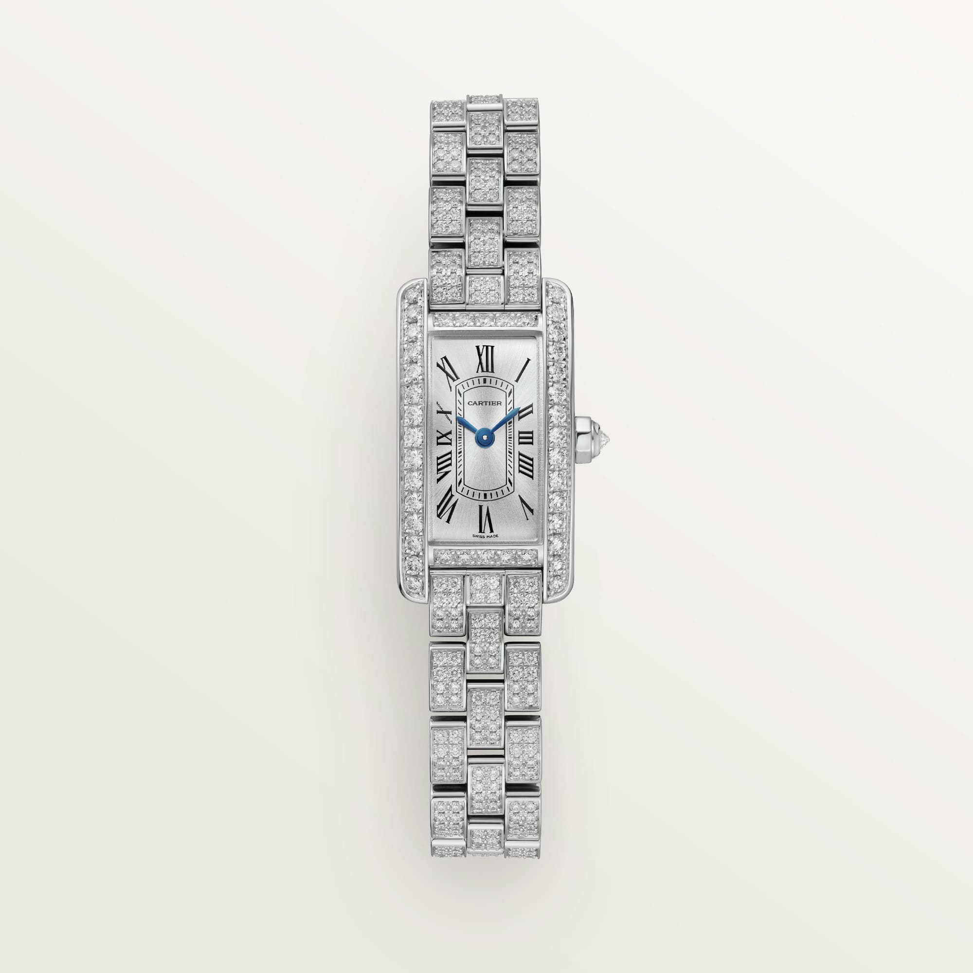 fake cartier watch Tank Americaine mini model quartz movement(1:1 replica) - Top club