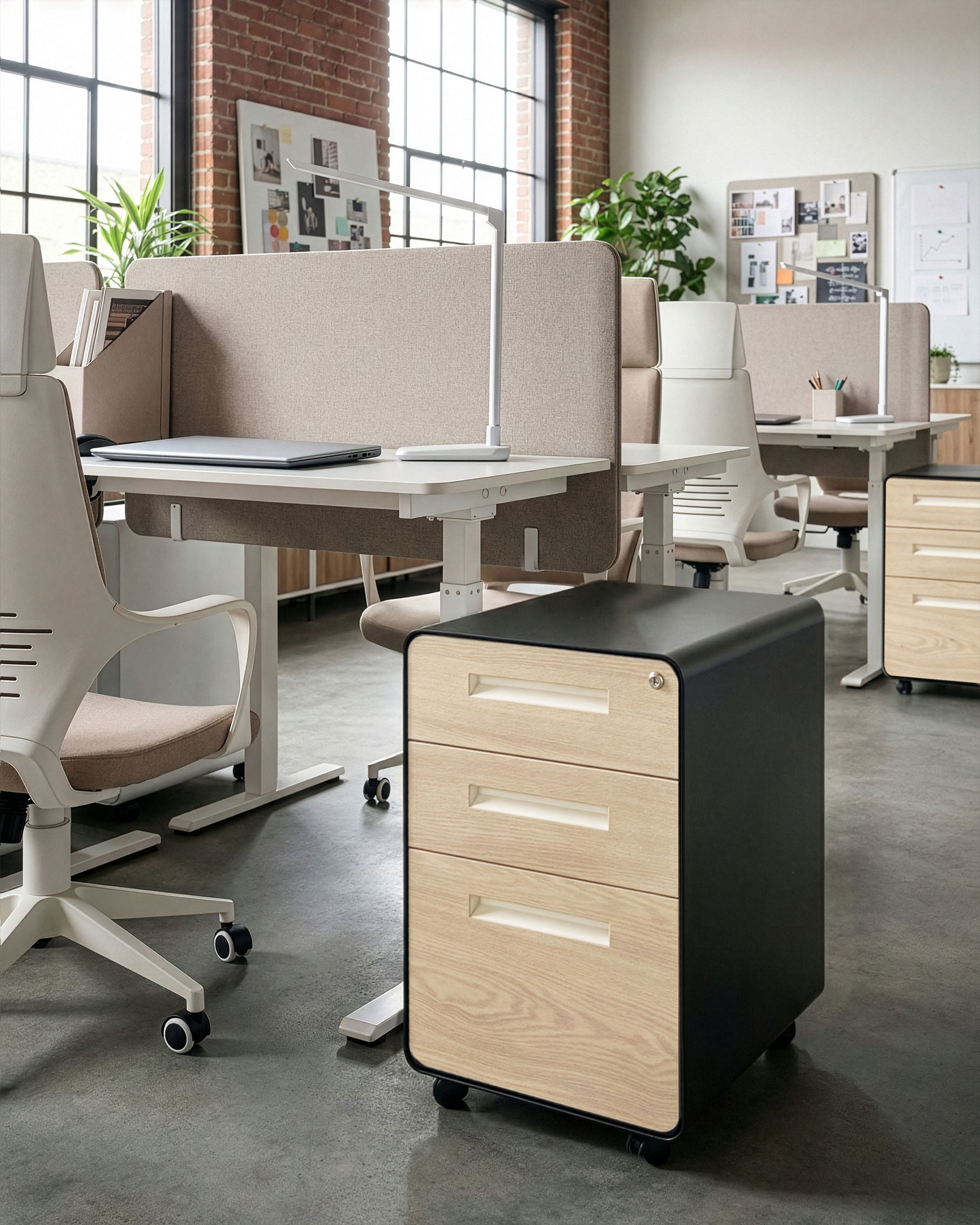 Storage Unit LARCO Black/ Light Brown