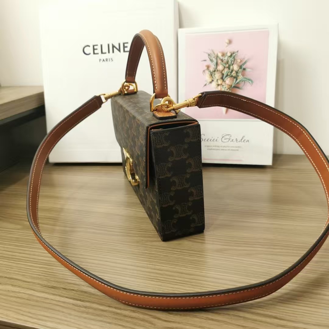 Celine Triomphe Box Top Handle Bag1:1High-quality replica