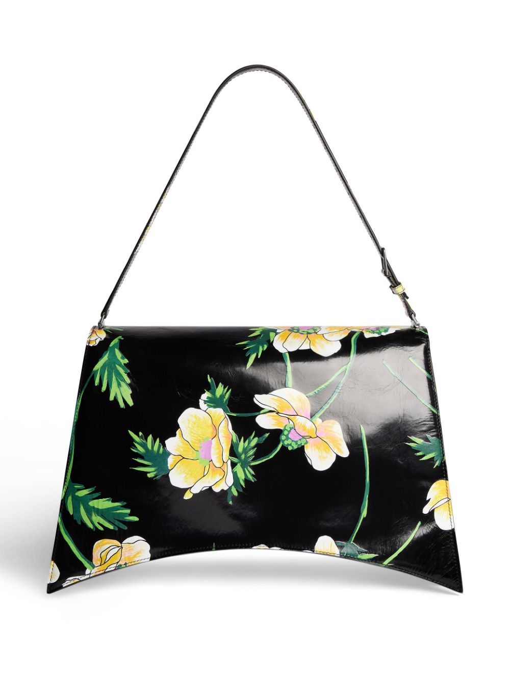 Balenciaga Bag Dupe large Crush Sling floral-print shoulder bag - Cola - Replicaclubs