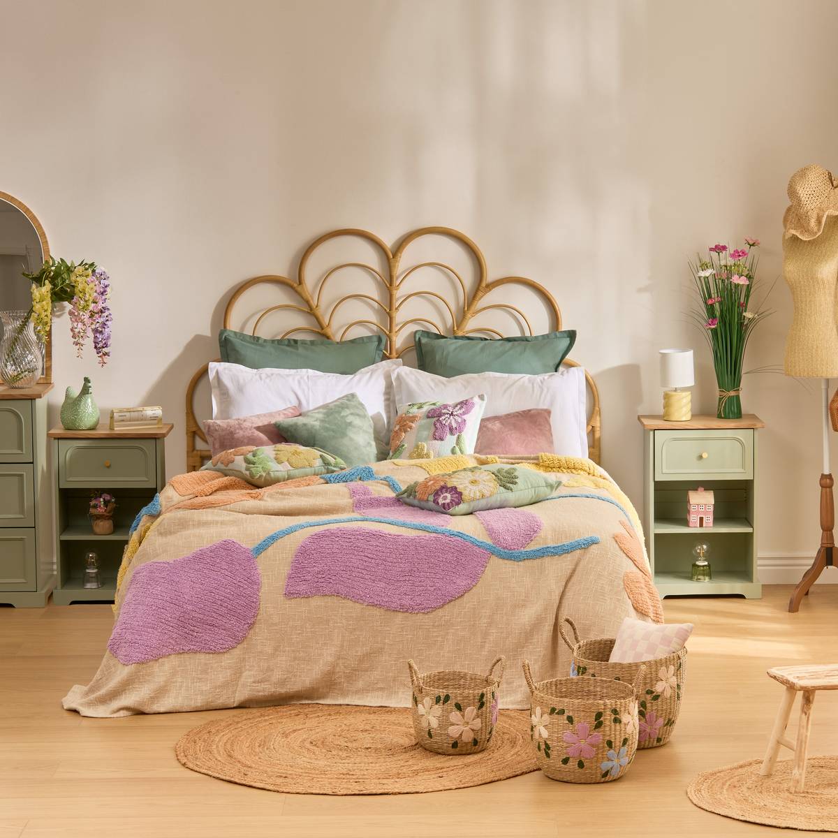 Bedspread "Wildflowers" Multicolor, 260x240 cm