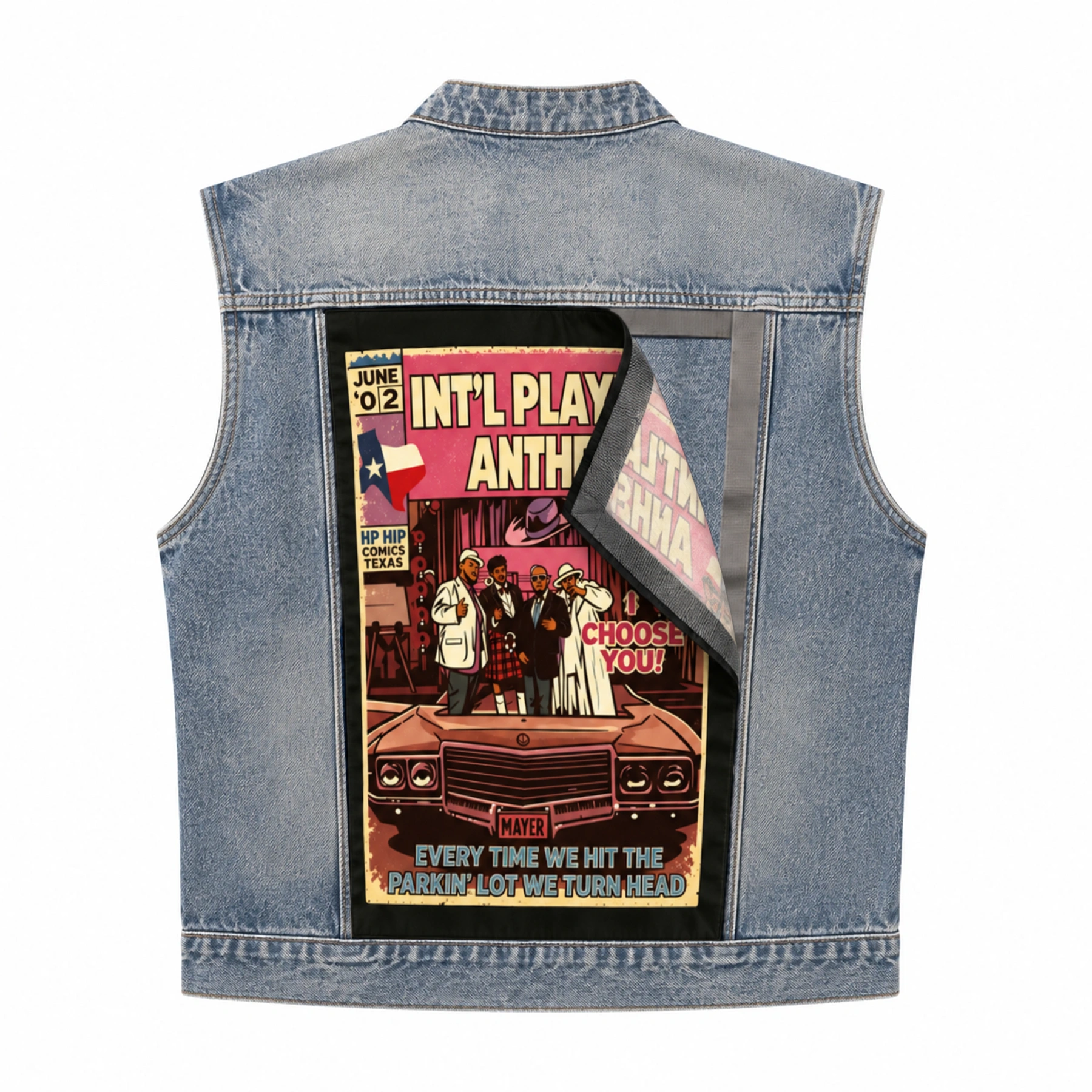 Personalized Light Blue Denim Vest