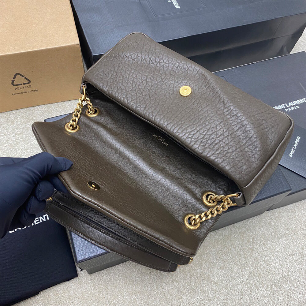 YSL Calypso Medium in Grained Lambskin Bag1:1High-quality replica