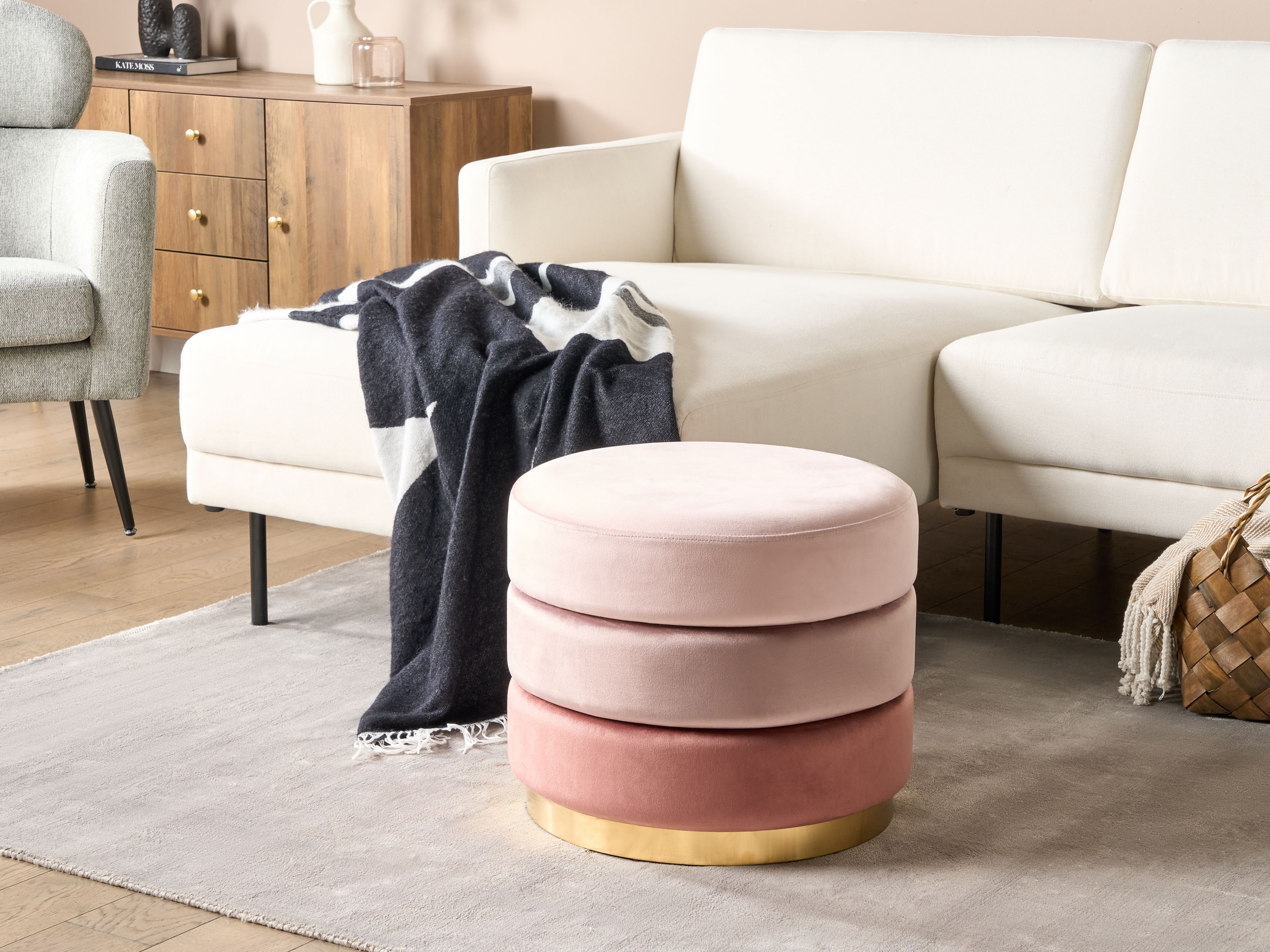 Pouffe LOUIN Velvet Pink