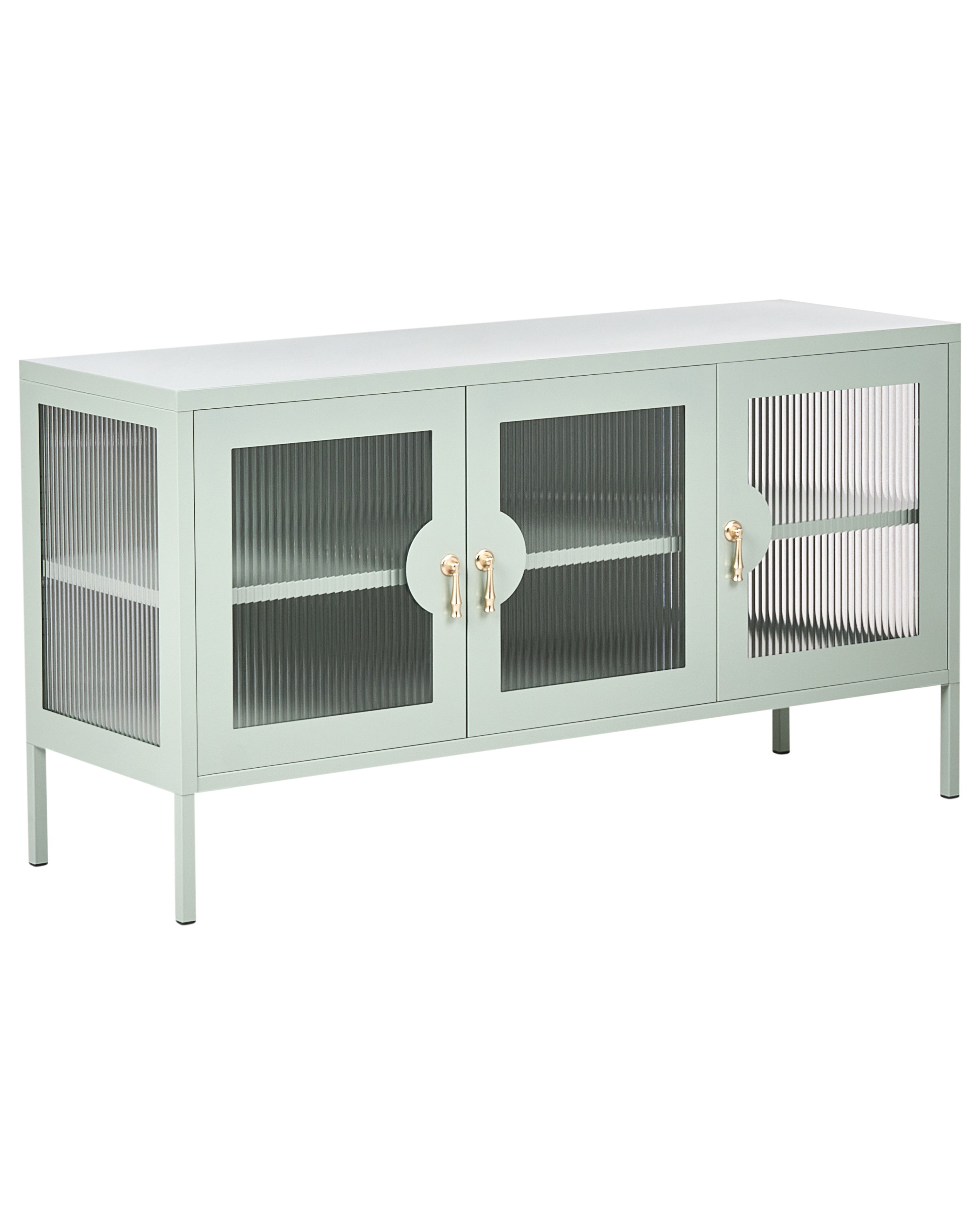 3 Door Sideboard GLEORA Metal Mint Green