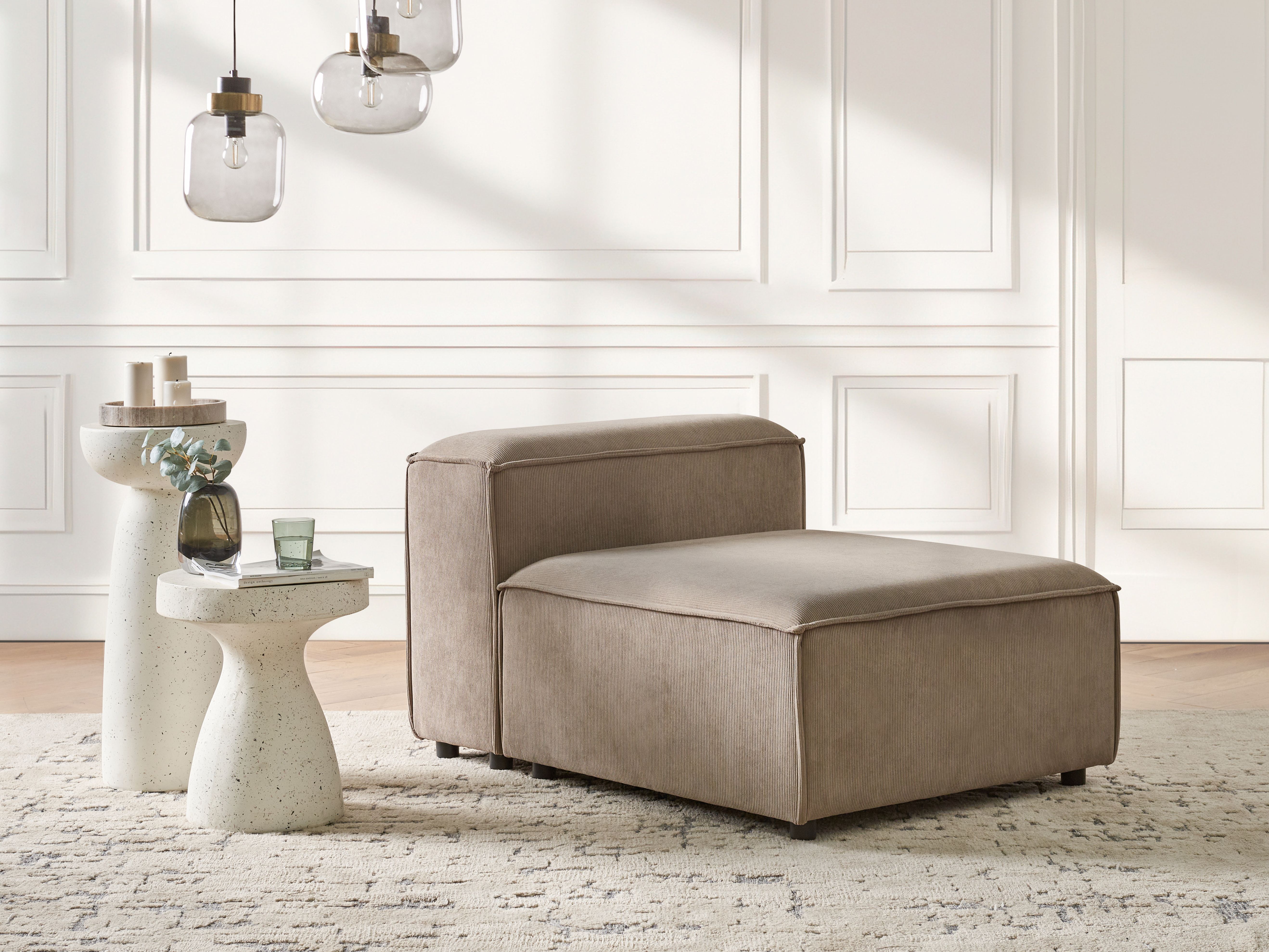 1-Seat Section ARDAL Corduroy Light Brown