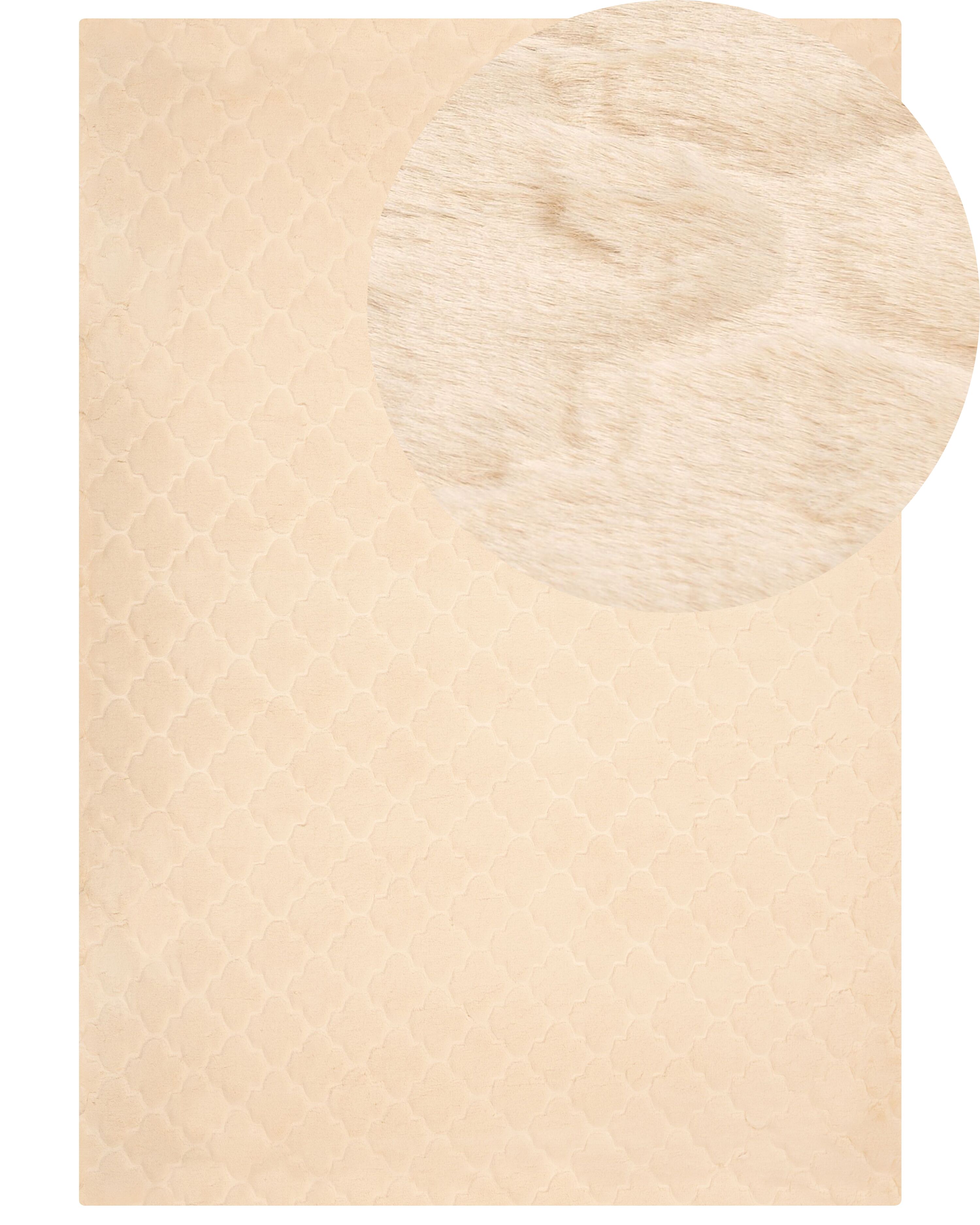 Faux Fur Rug GHARO Beige 160 x 230 cm