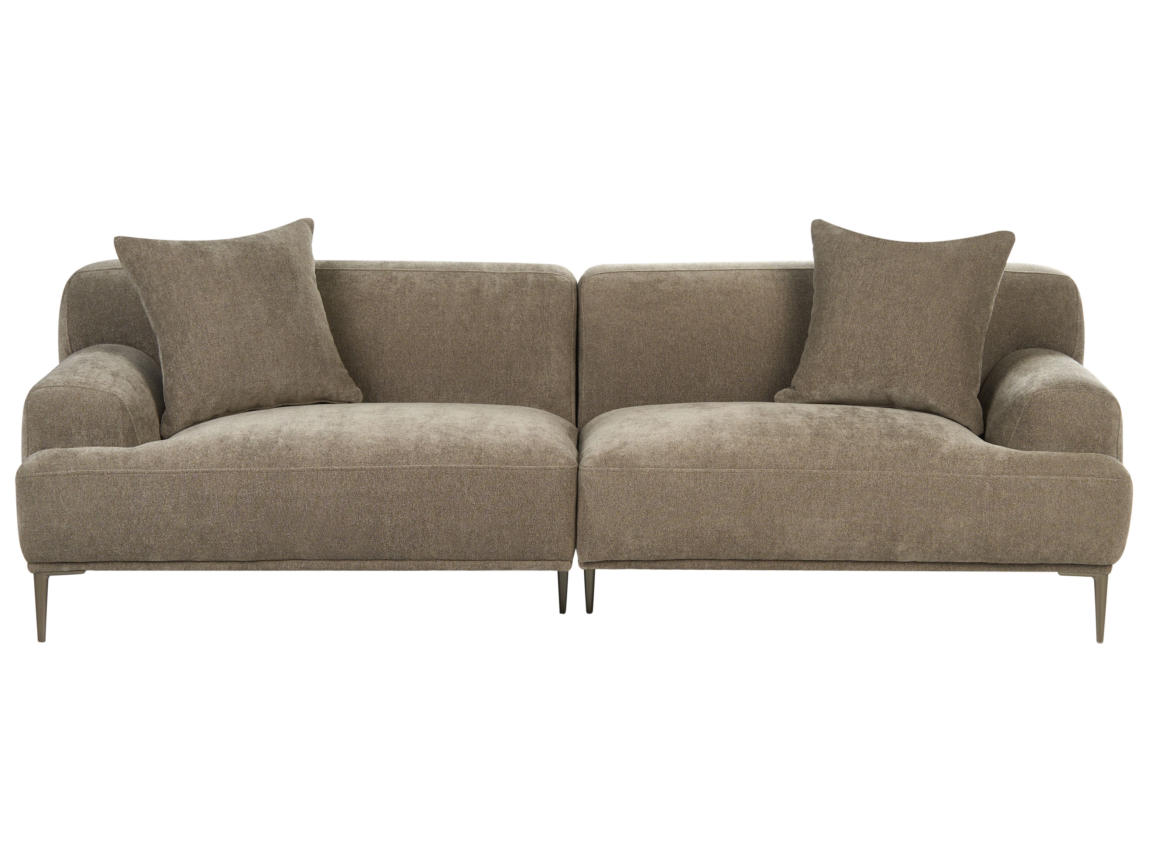 Sofa 3 Seater MATILA Fabric Light Brown