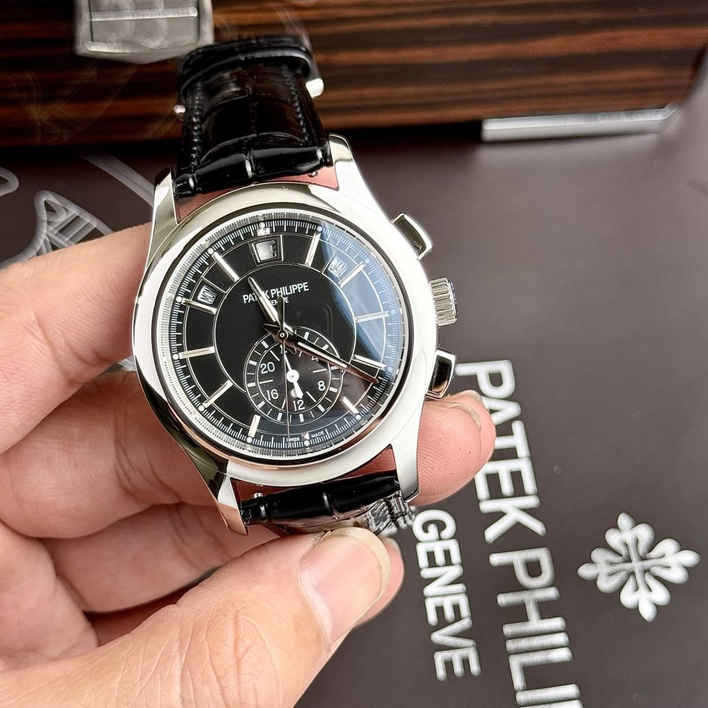Patek Philippe Replica Watch Complications 5905G Dial Black 42mm - Elite Watch Atelier