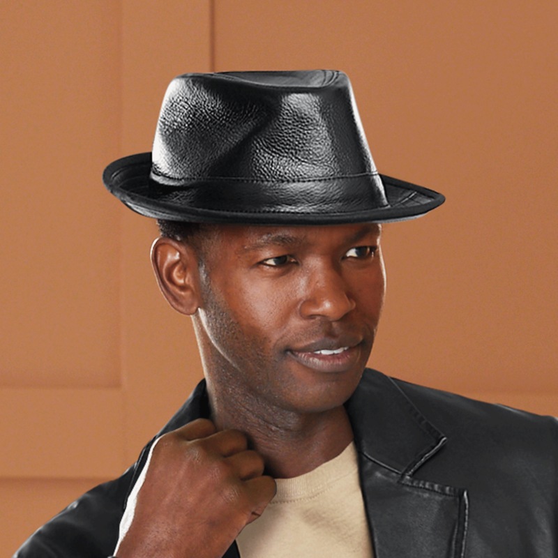 Leather Fedora - MIDNIGHT VELVET CATALOG