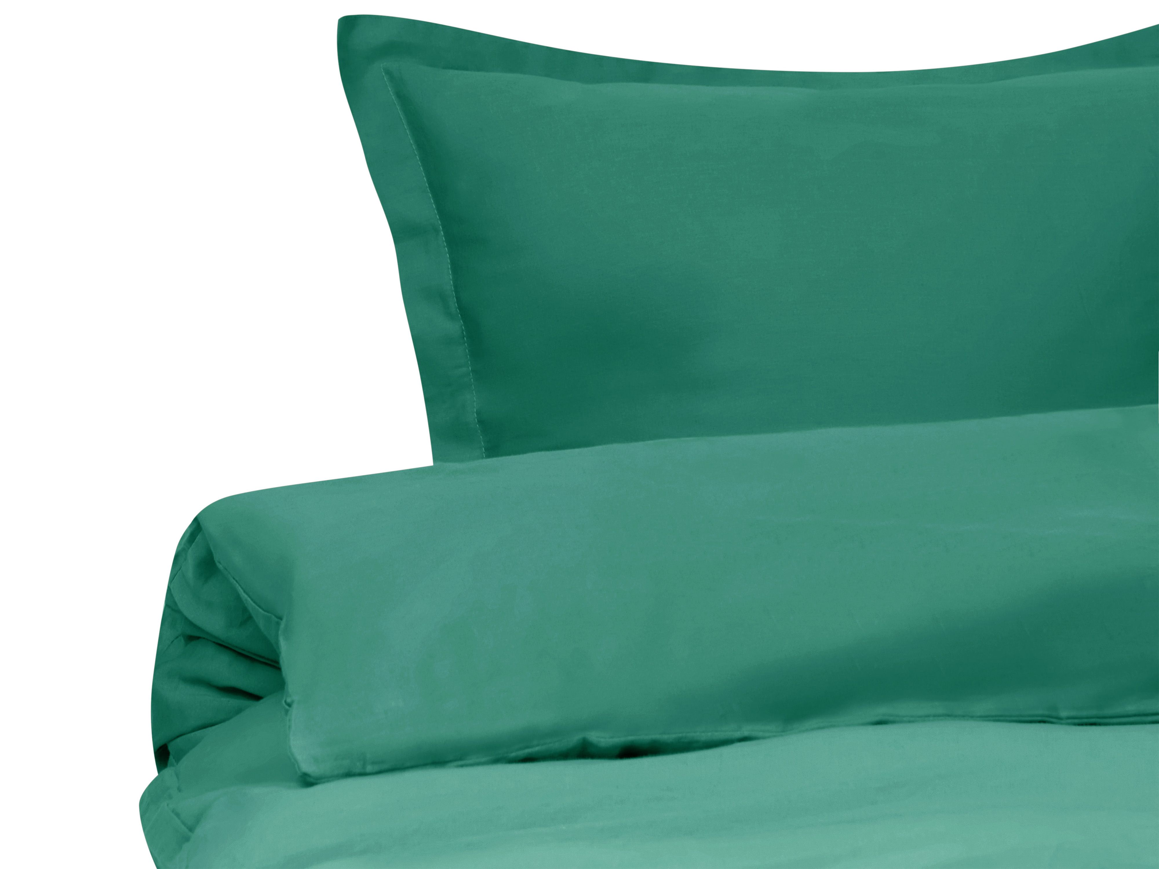 Duvet Cover Set PARKROSE Sateen Cotton 220 x 240 cm Green
