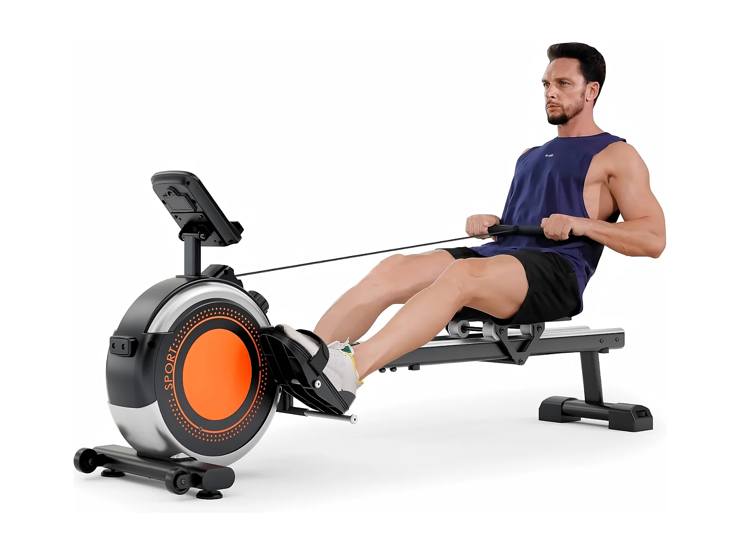 Rameur à résistance magnétique Dripex, avec 16 niveaux de résistance, double glissière, Silencieux et Lisse, charge maximale 160 kg