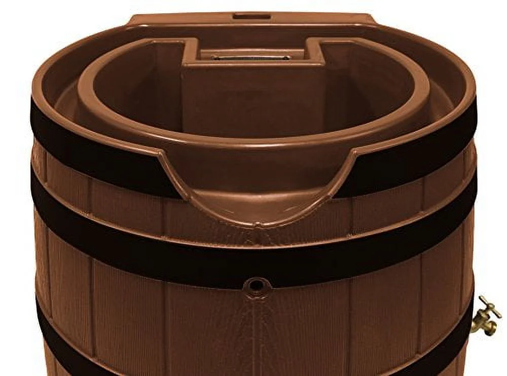 Good Ideas Rain Wizard 65 Gallon Rain Barrel with Darkened Ribs - Terra Cotta - Image 2