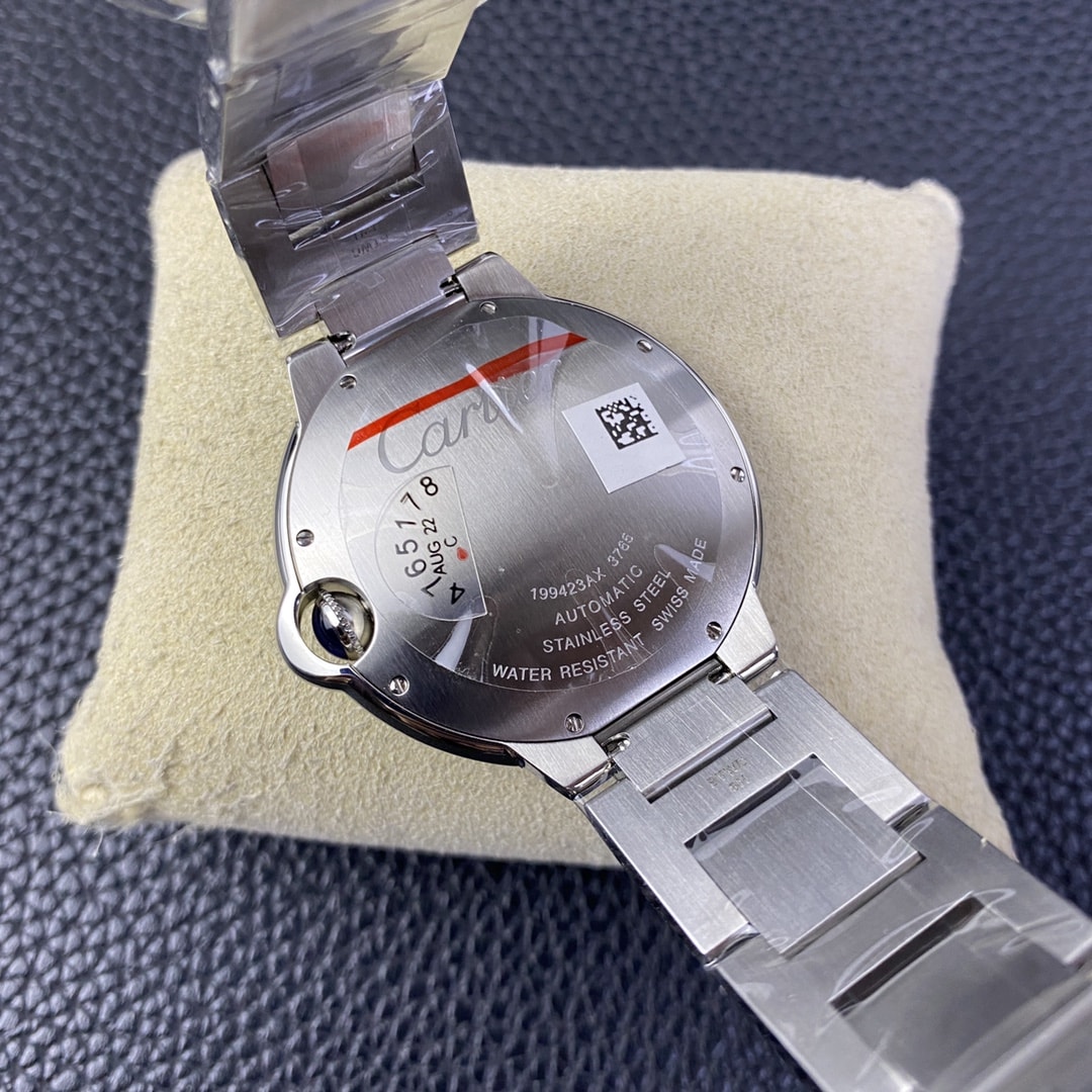 Cartier Ballon Bleu de Fake Cartier Watch 42mm Silver Dial Stainless Steel WSBB0049(1:1 replica) - Elite Watch Atelier
