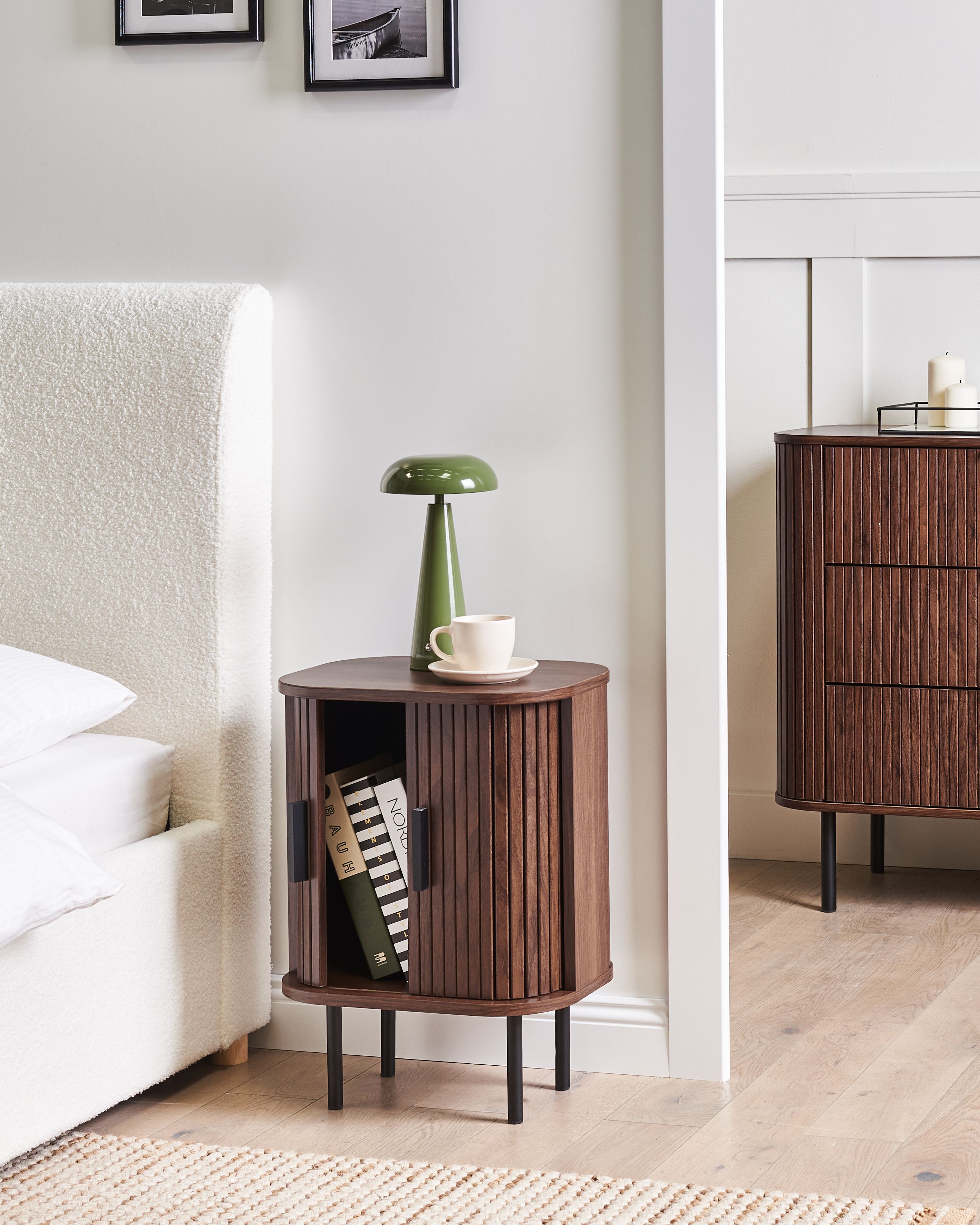 Bedside Table BRADLEY Dark Brown