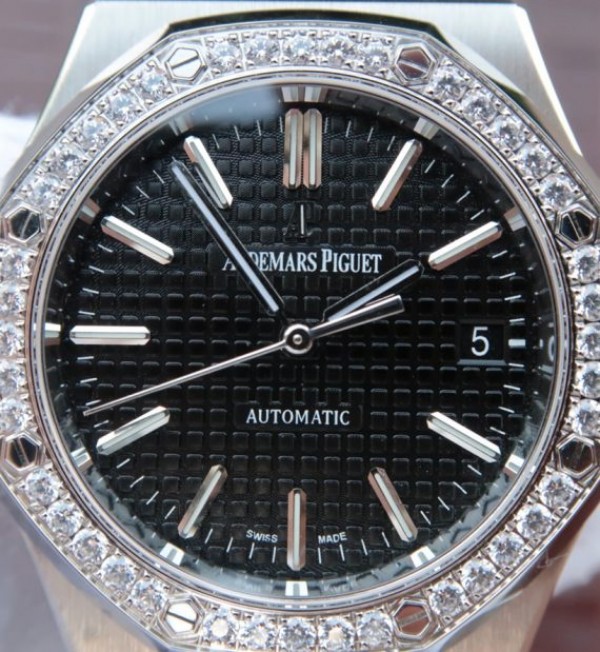Replica Audemars Piguet JF Royal Oak 41mm 15400 Diamonds Bezel Black Dial Bracelet A3120 - Top club
