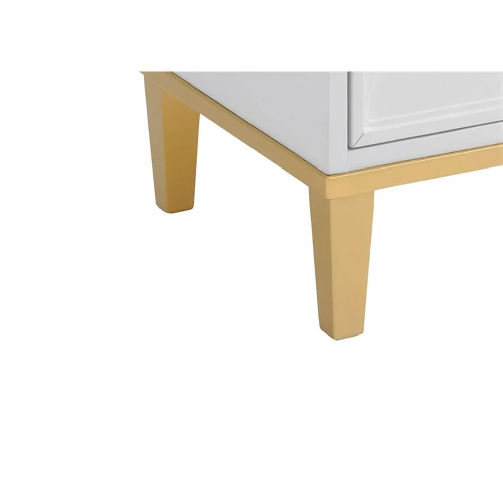 Martin Svensson Home Emma 5 Drawer White and Gold Chest - Image 4