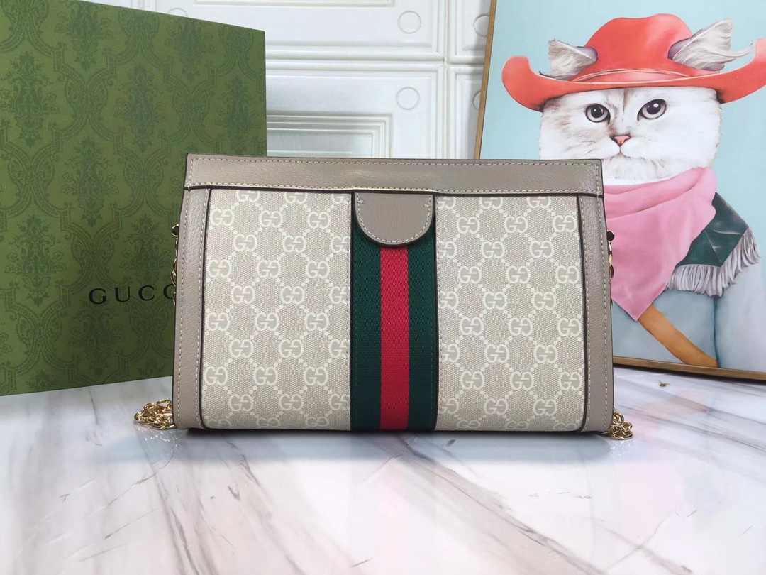 Replica Gucci Ophidia Small Shoulder Bag Beige/Black1:1High-quality replica