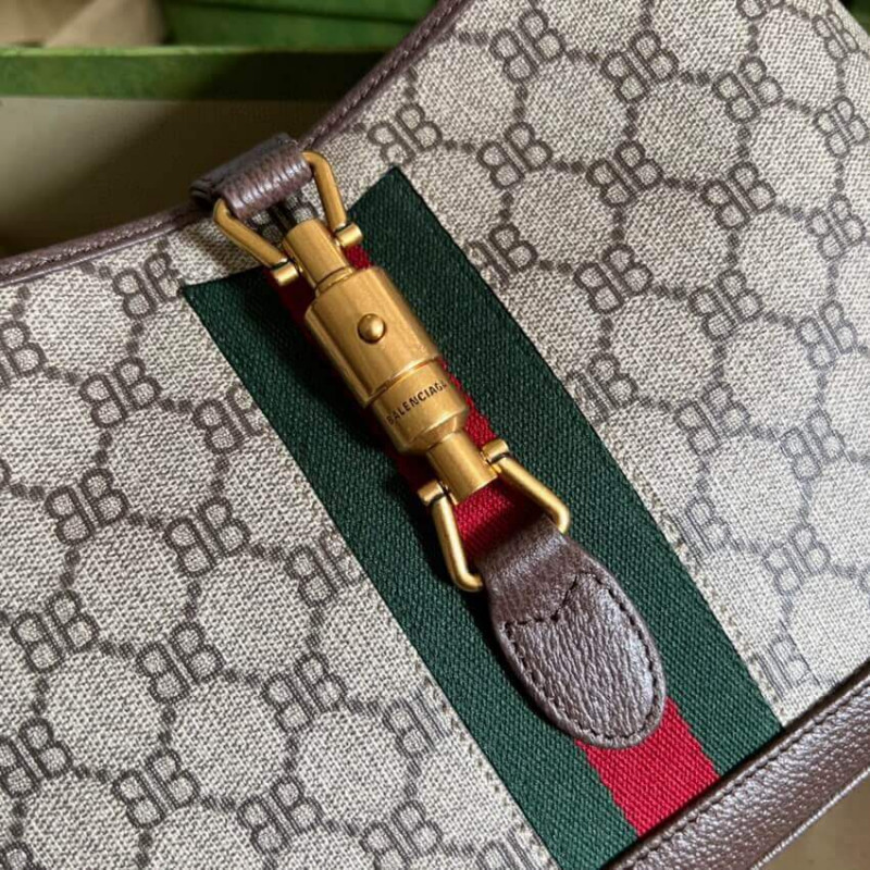 Replica Gucci X Balenciaga Jackie 1961 Small Hobo Bag 680118 Coffee1:1High-quality replica
