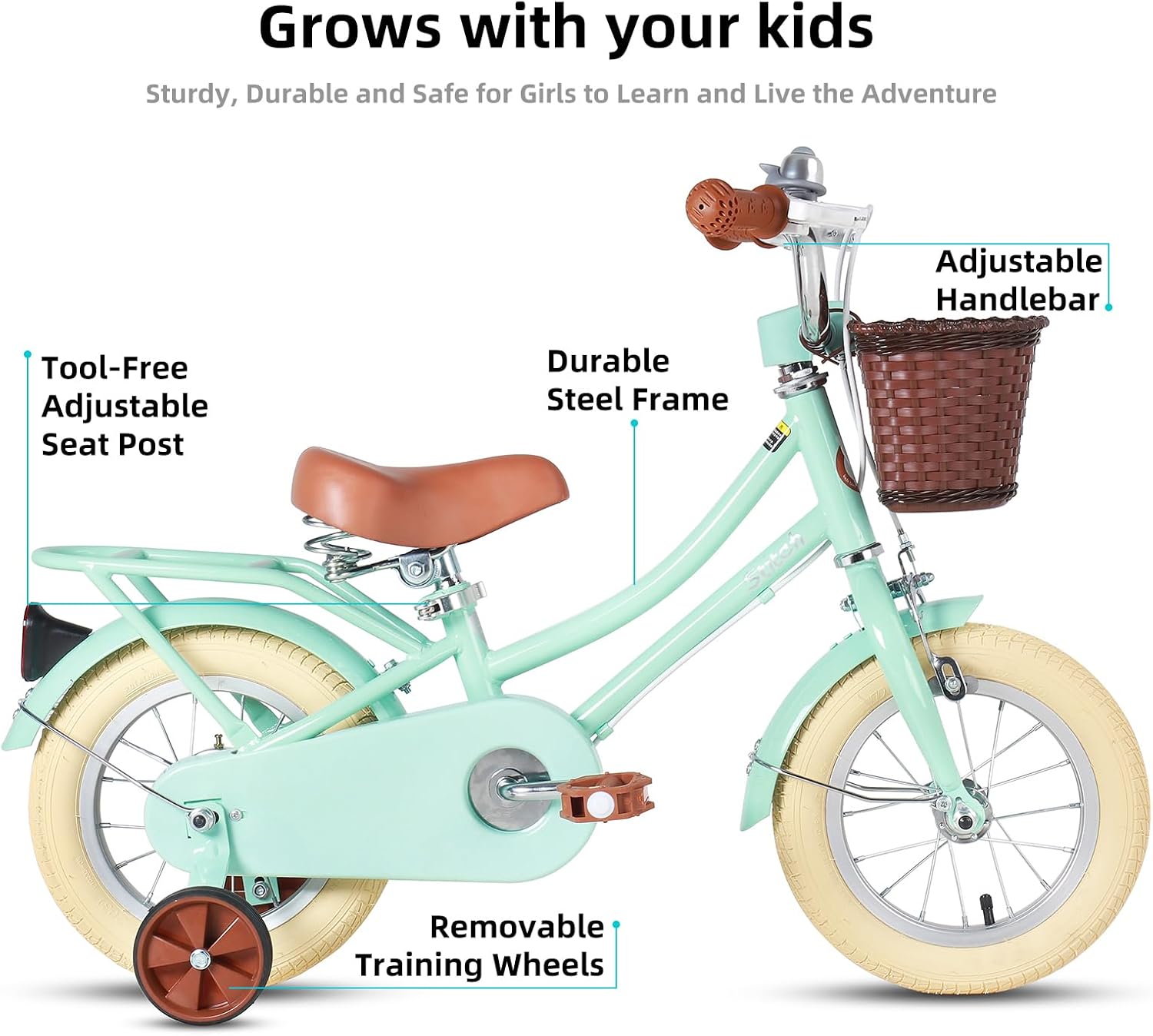 JOYSTAR Girls Bike for 2-12 Years Old Toddlers and Kids, 12