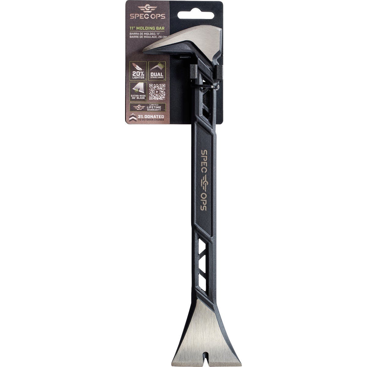 Spec Ops 11 In. High-Carbon Steel Nail Puller Cats Paw Molding Pry Bar