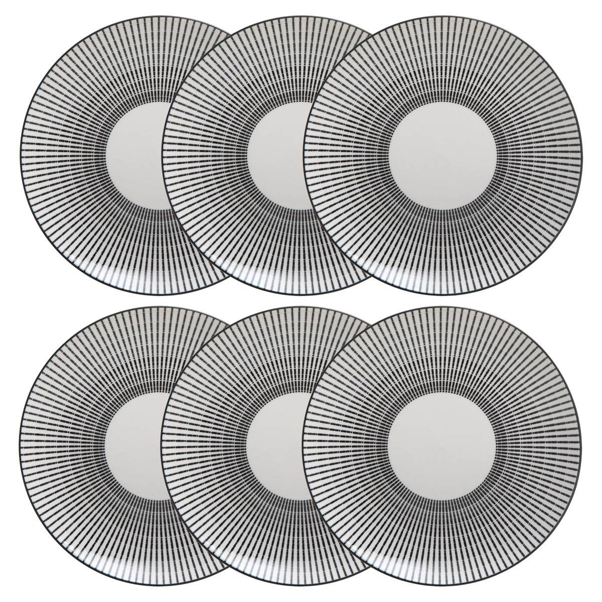 Set of 6 dessert plates "Lunis" D.18.7 cm