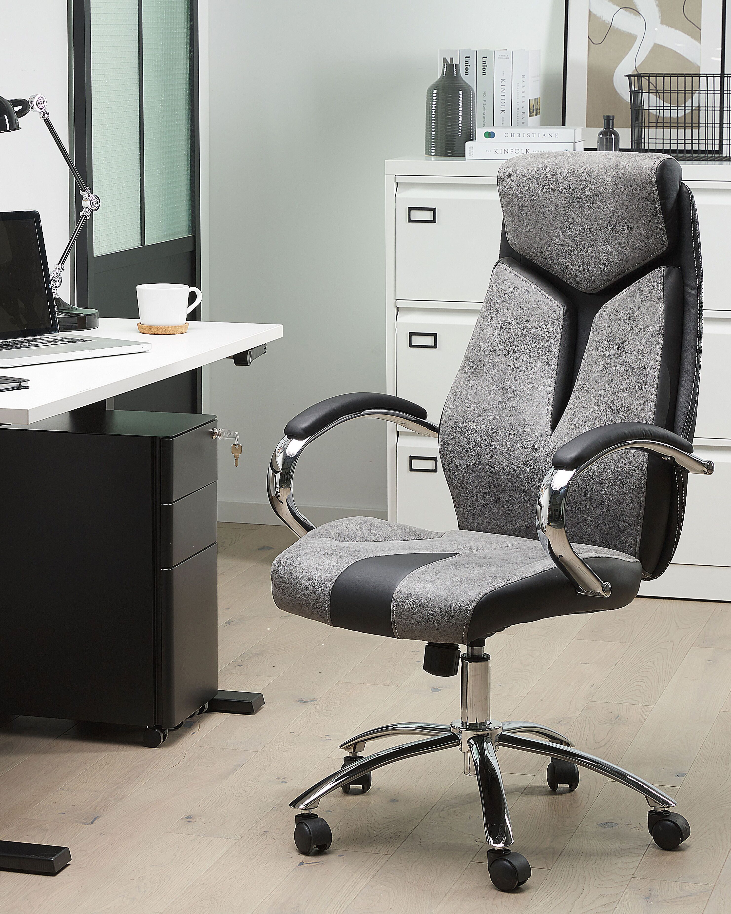Office Chair FORMULA Faux Leather Grey