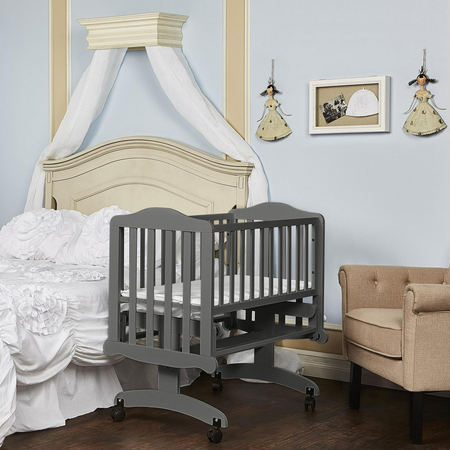 Dream On Me Lullaby Cradle Glider. Steel Gray - Image 3