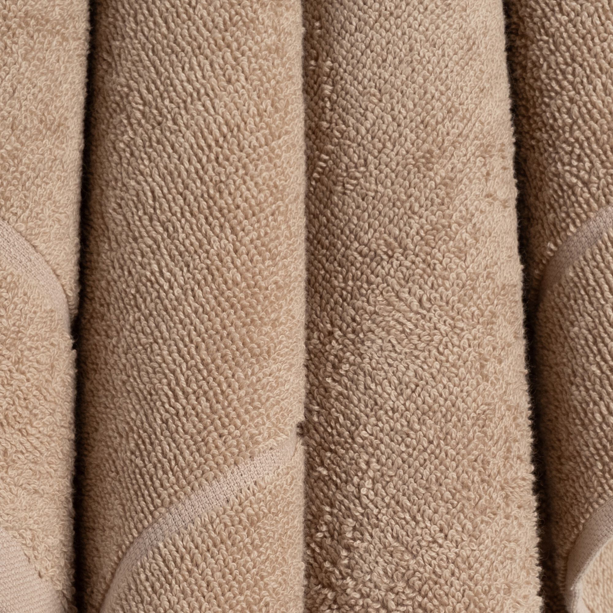 PANISSE - Lot de 2 torchons en coton éponge 50x50cm - beige
