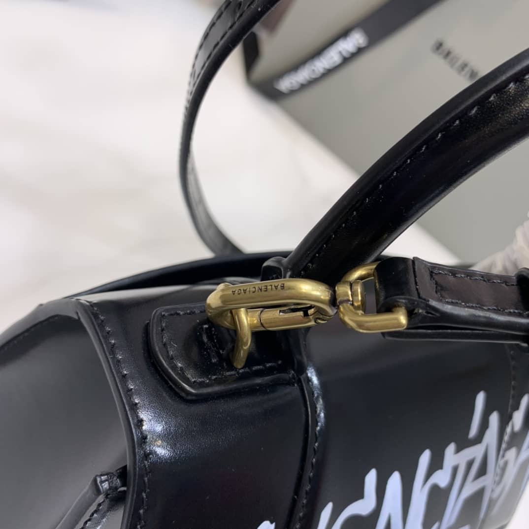Balenciaga Hourglass Leather Top Handle Replica Bag - Replicaclubs