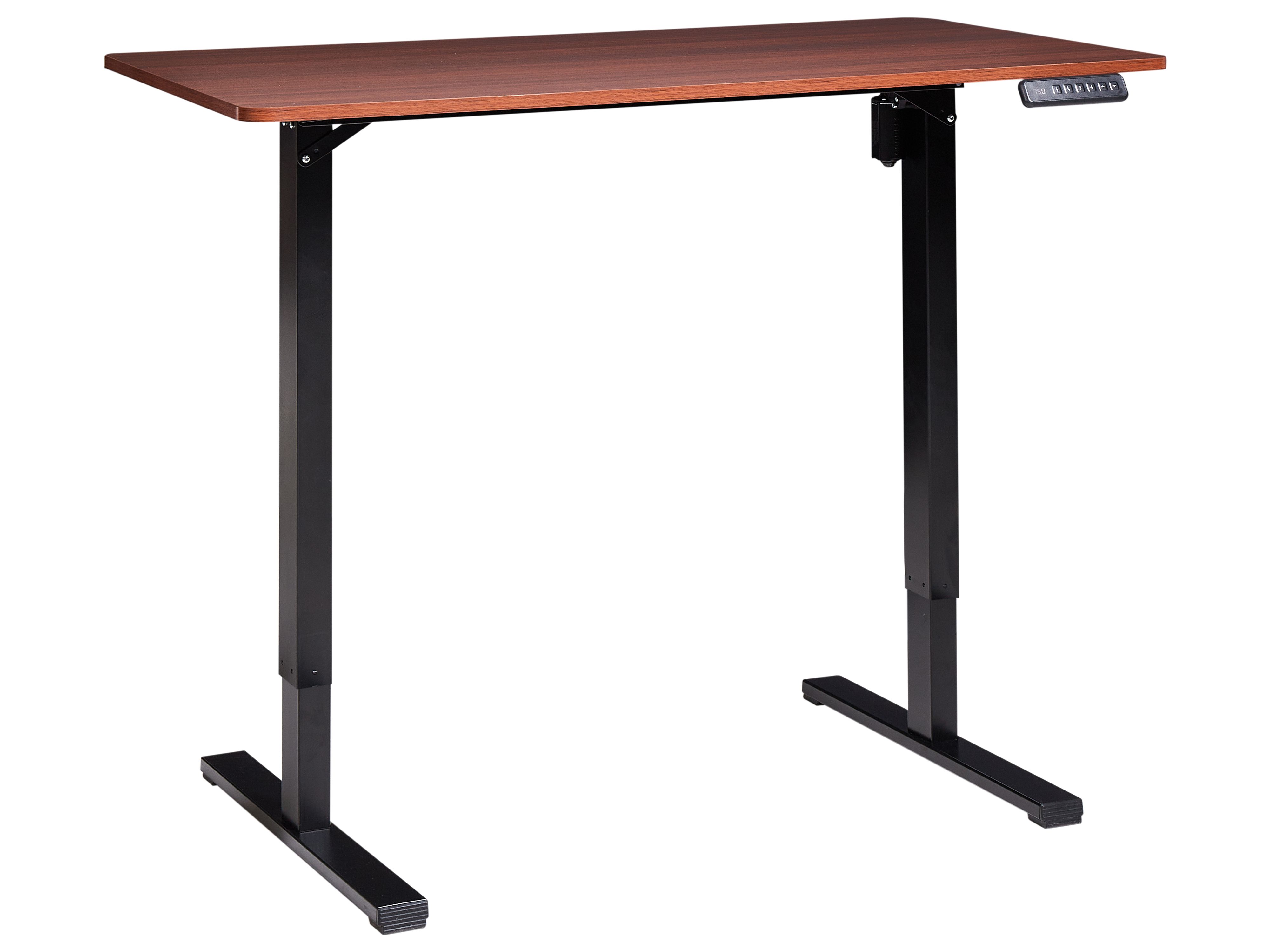 Electric Adjustable Standing Desk TAVARES Brown/ Black 120 cm 60 cm