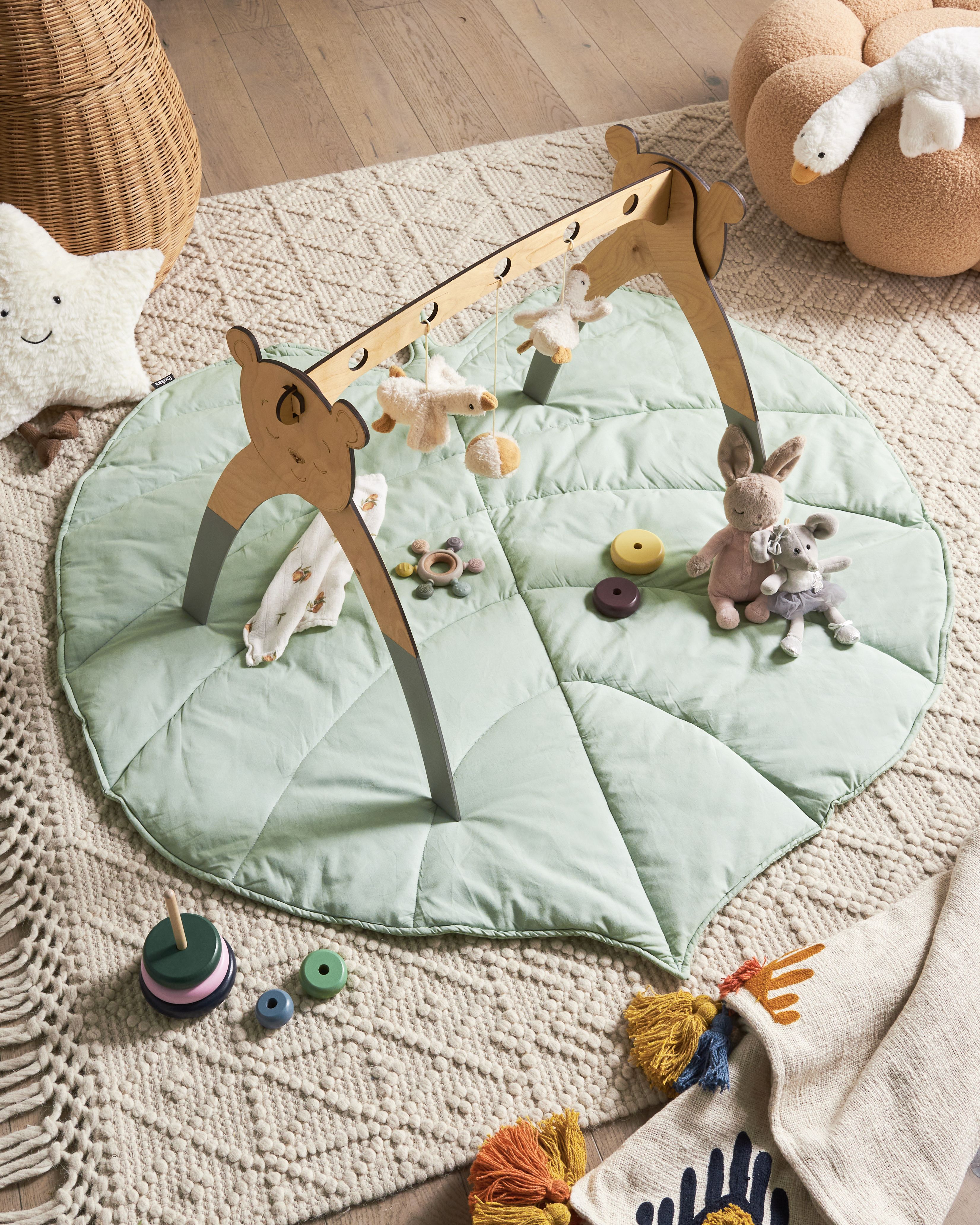 Kids Playmat EOLIA 110 x 110 cm Cotton Light Green