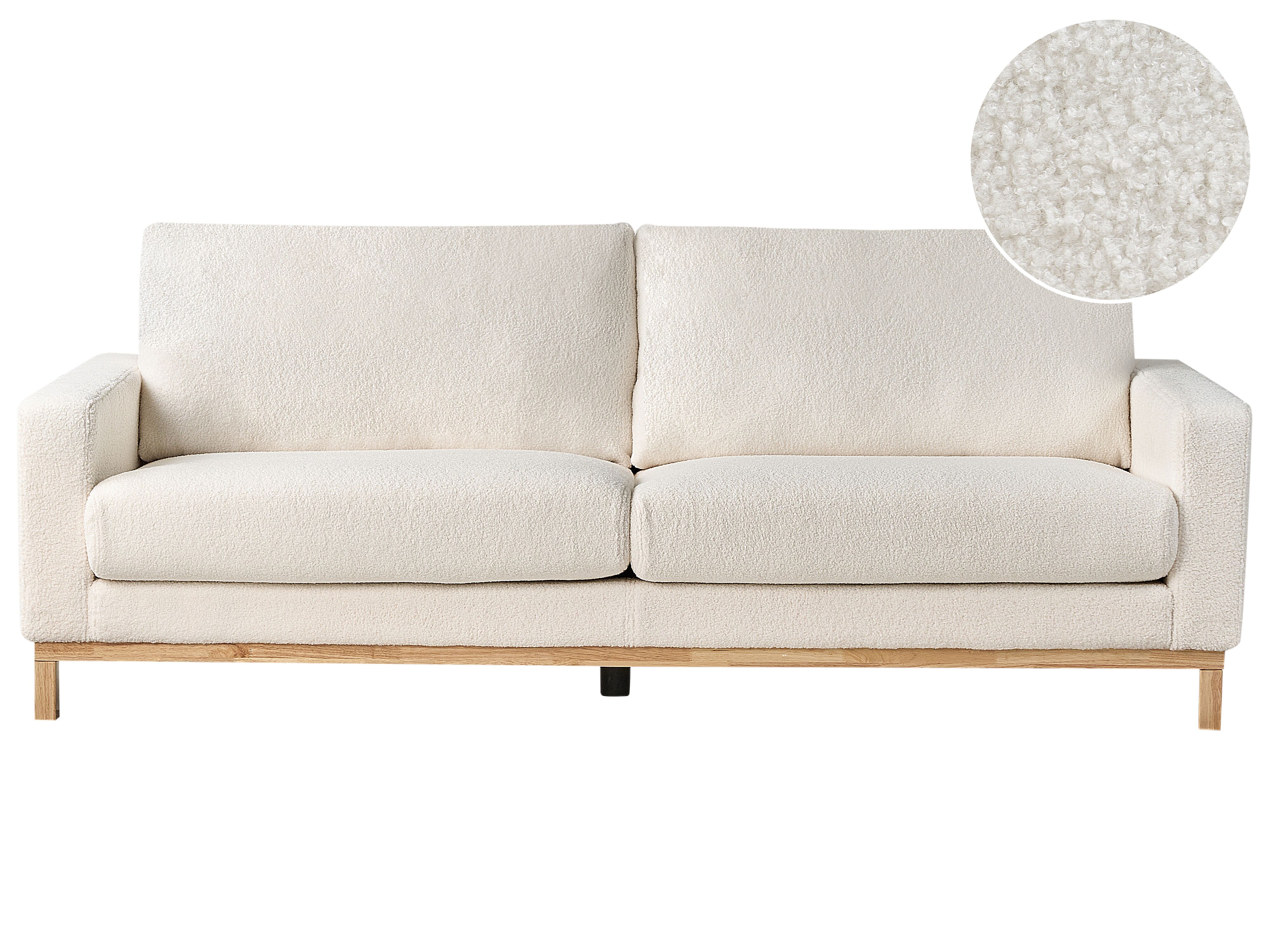 Sofa 3 Seater SIGGARD Boucle White