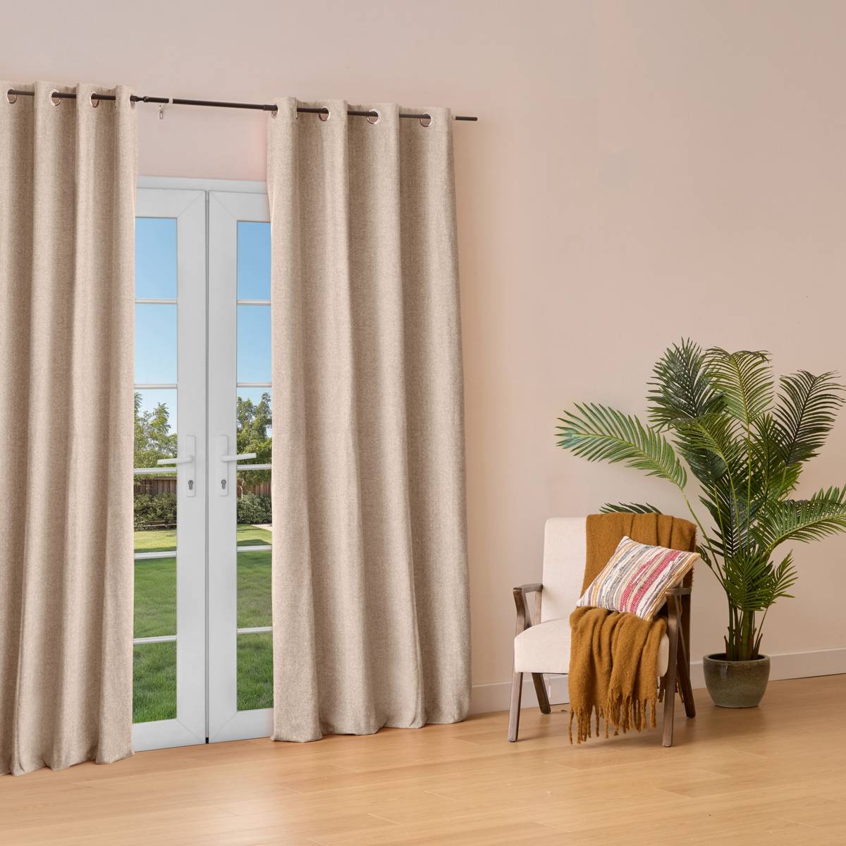 Insulating Curtain "Kys" Beige linen, 140x260 cm