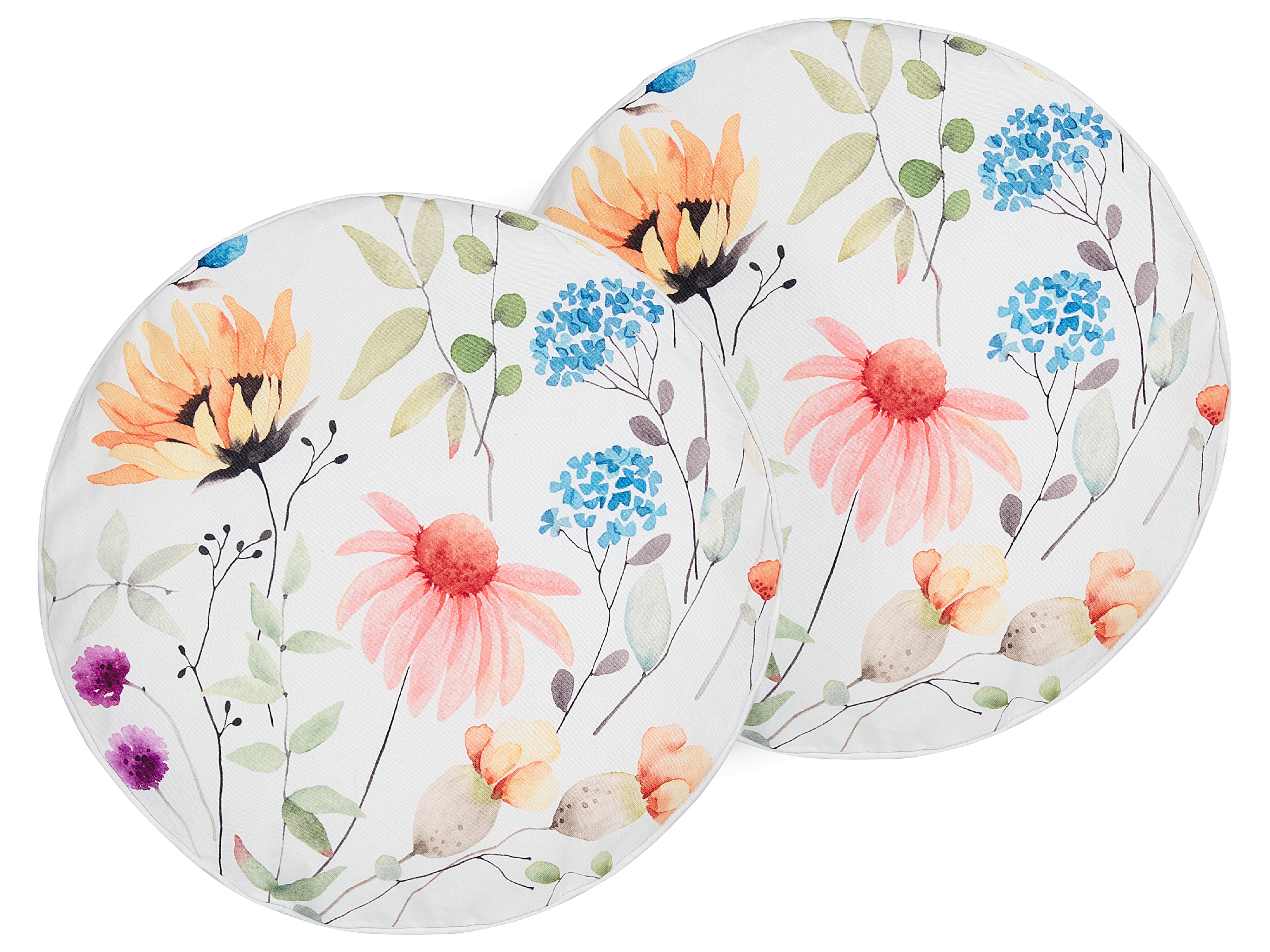 Set of 2 Outdoor Cushions MONESI Floral Pattern 40 x 40 cm Multicolour