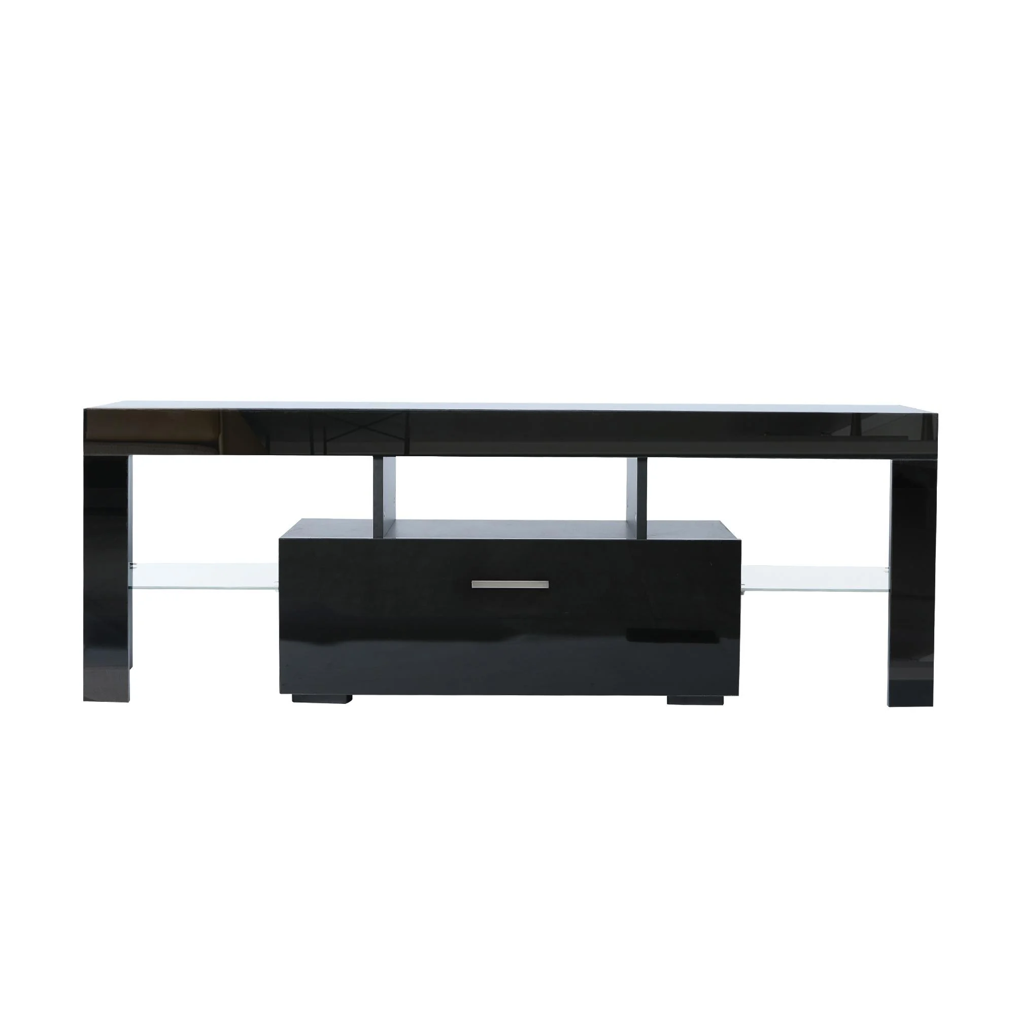 PAPROOS TV Stand for TVs up to 70", High Gloss TV Cabinet with LED Light, Modern TV Console Table with Storage Drawers, Media Television Stand Entertainment Center, White - Image 12
