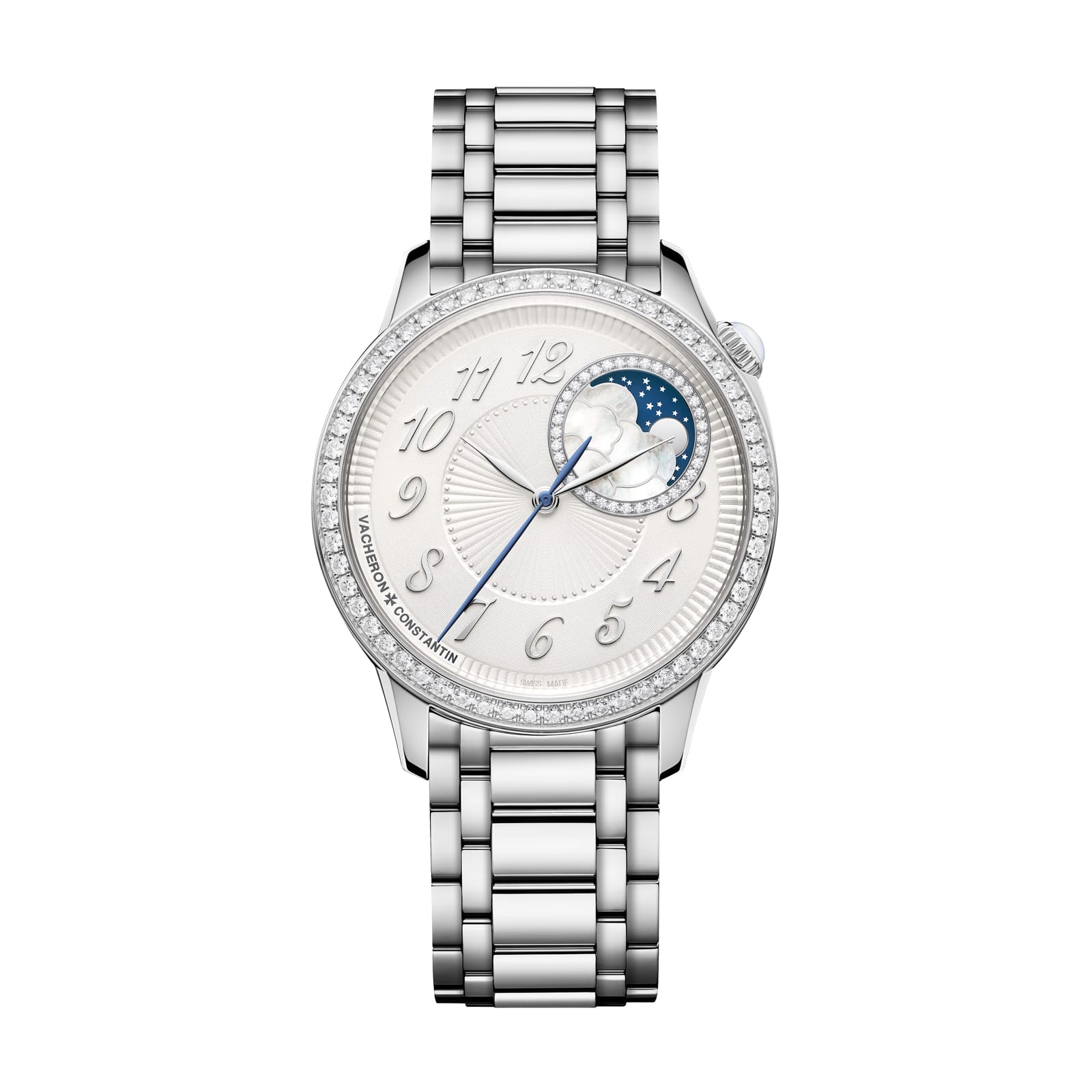 Replica Watches Fake Vacheron Constantin egerie moon phase 37 MM STEEL(1:1 replica) - Top club