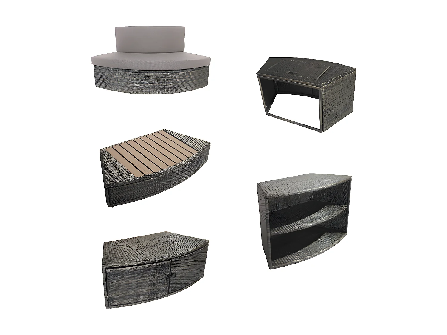 Mobilier 5 modules pour spa portable semi-rigide Vita - Netspa