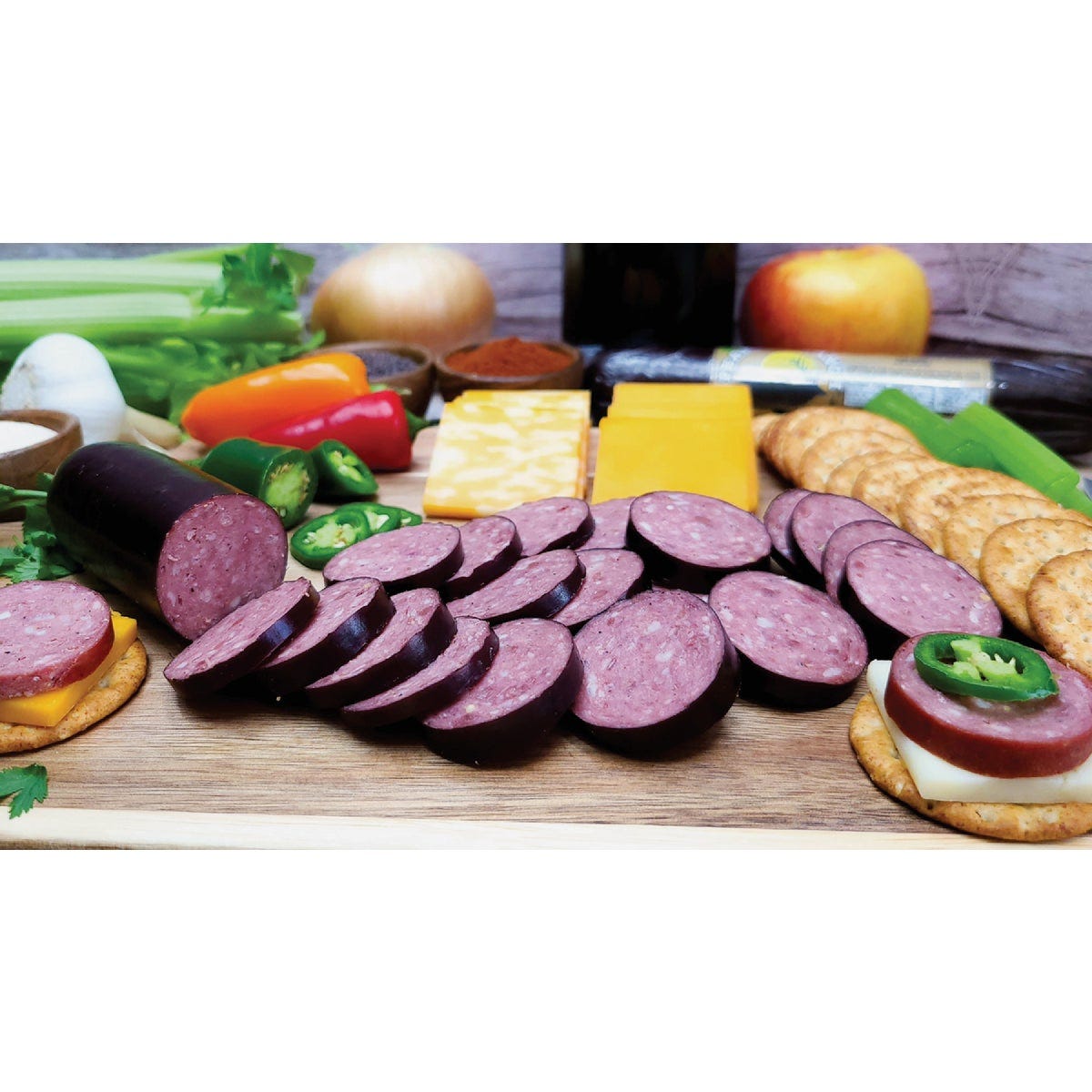 Pearson Ranch Jerky 10 Oz. Elk Jalapeno Cheese Summer Sausage