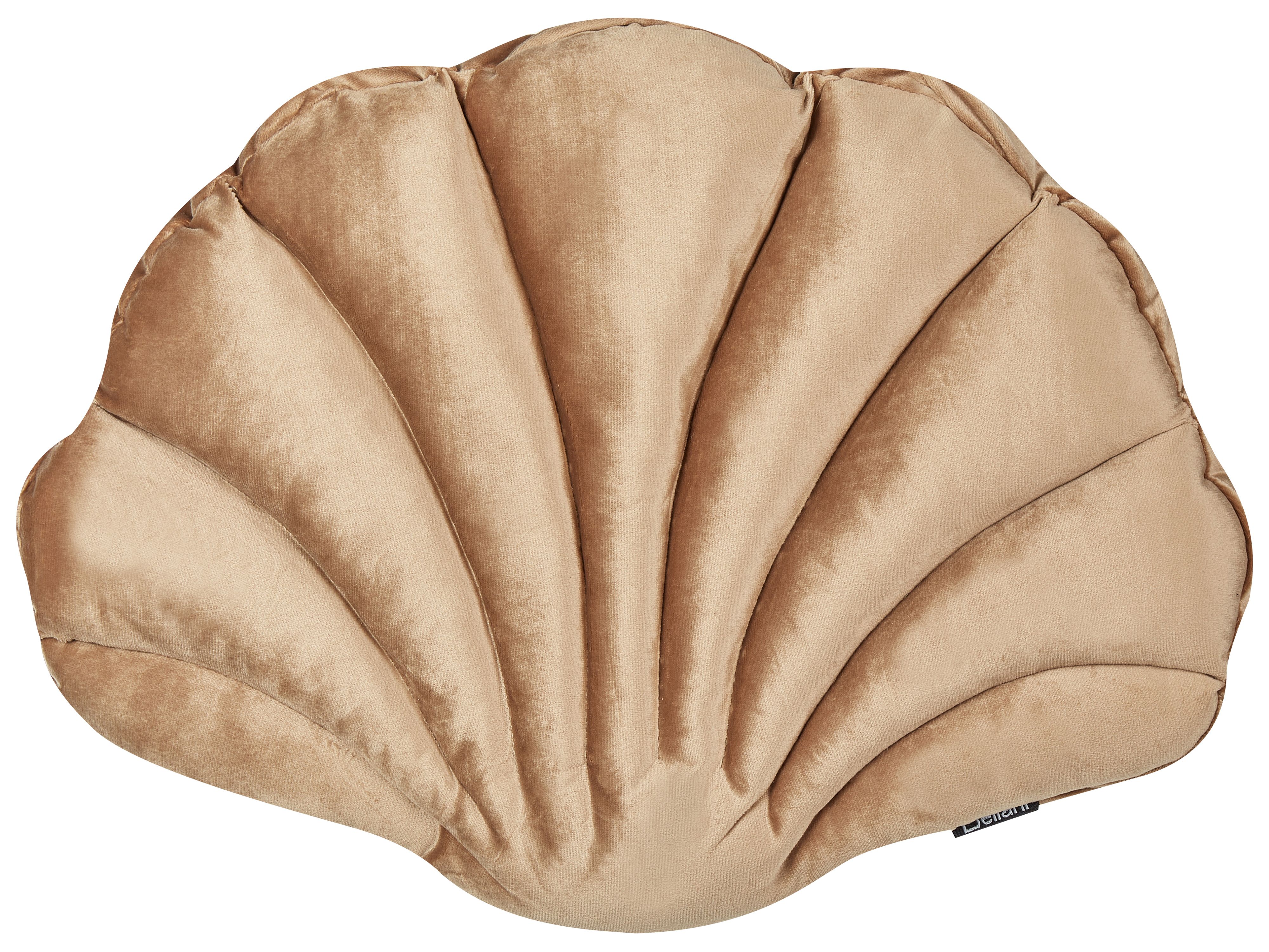 Throw Cushion CONSOLIDA Velvet 47 x 35 cm Sand Beige Solid