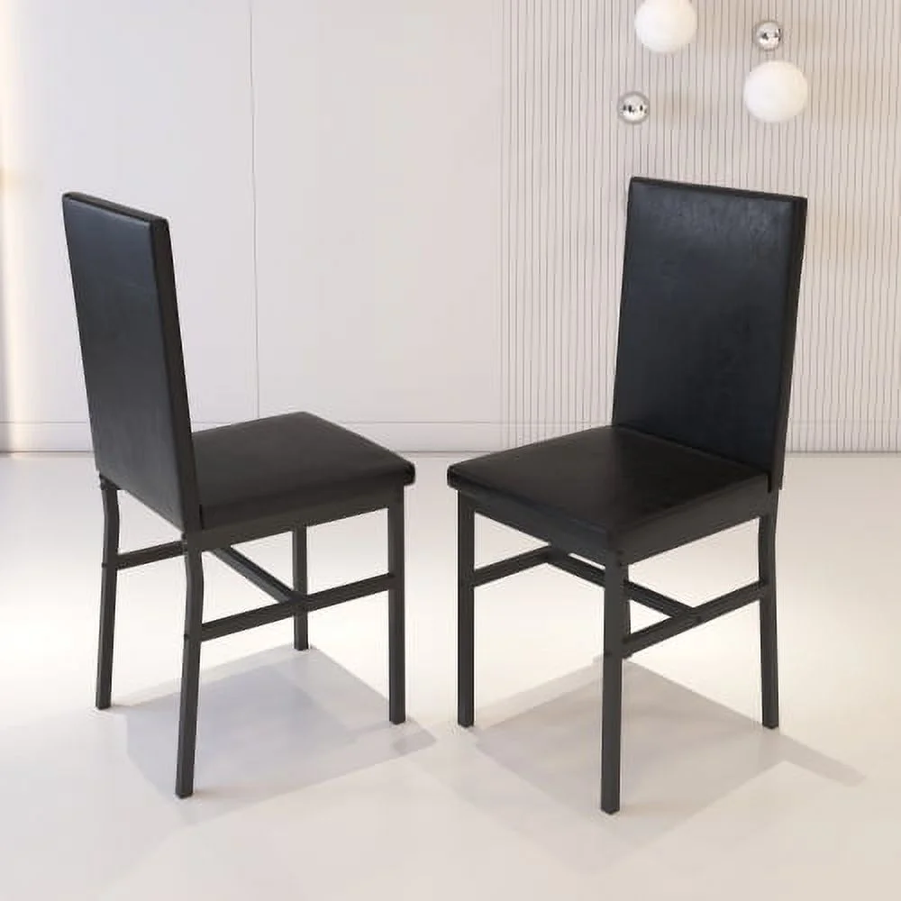 5 Piece Dining Set, Modern Dining Table and Chairs Set for 4, Counter Height Bar Table Set, Modern Pub Table with 4 Velvet Fabric Cushioned Stools, Faux Marble Dining Table & Stools Set, D9297 - Image 65