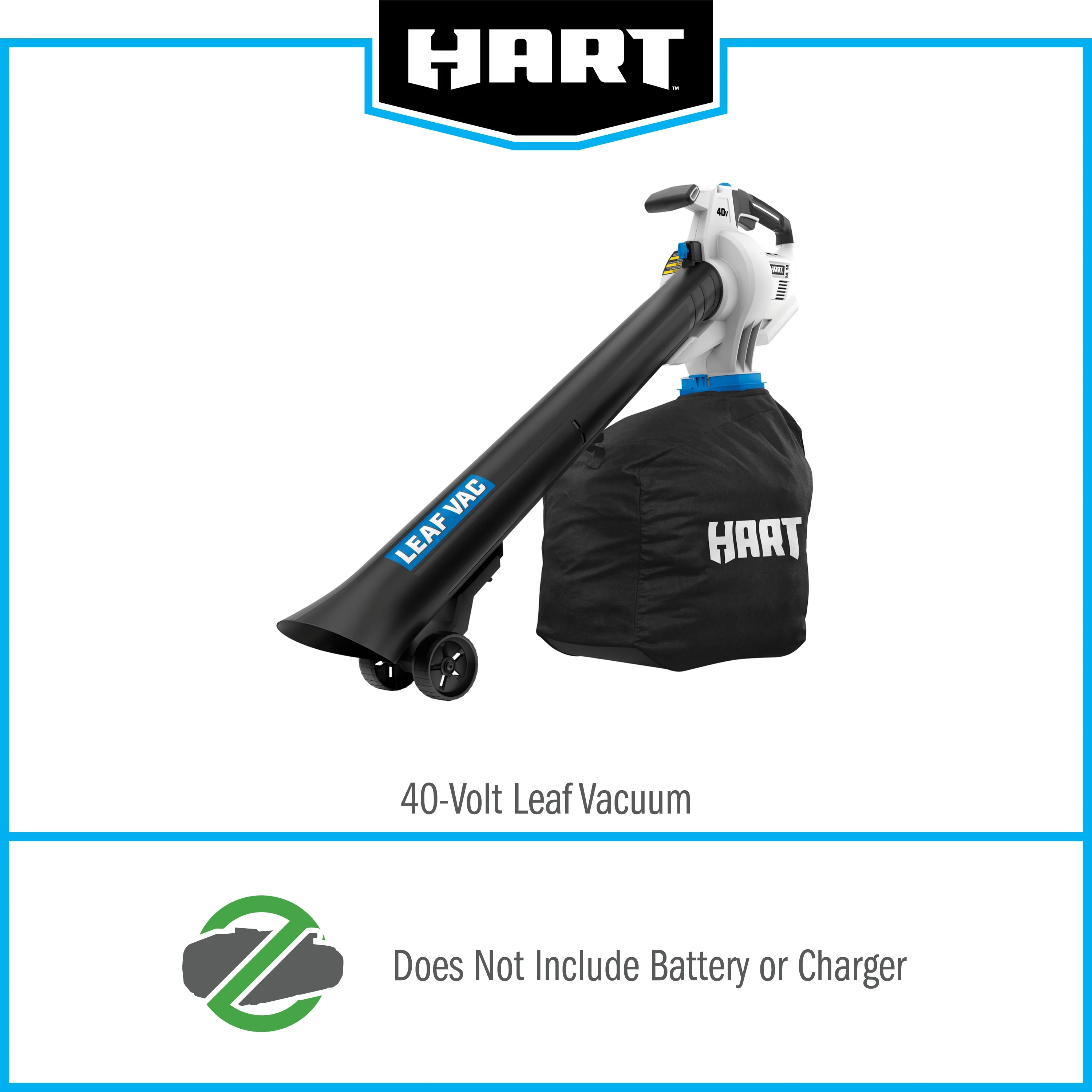 HART 40V Cordless Leaf Vacuum Kit, (1) 4.0Ah Lithium-Ion Battery - Image 18